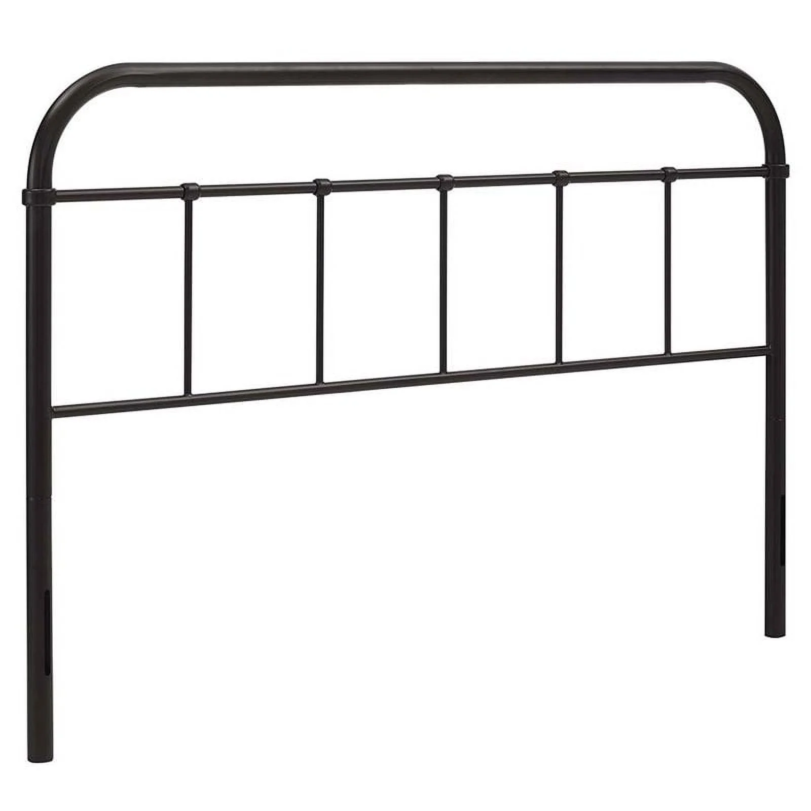 Pemberly Row Modern Full Metal Spindle Headboard in Mahogany