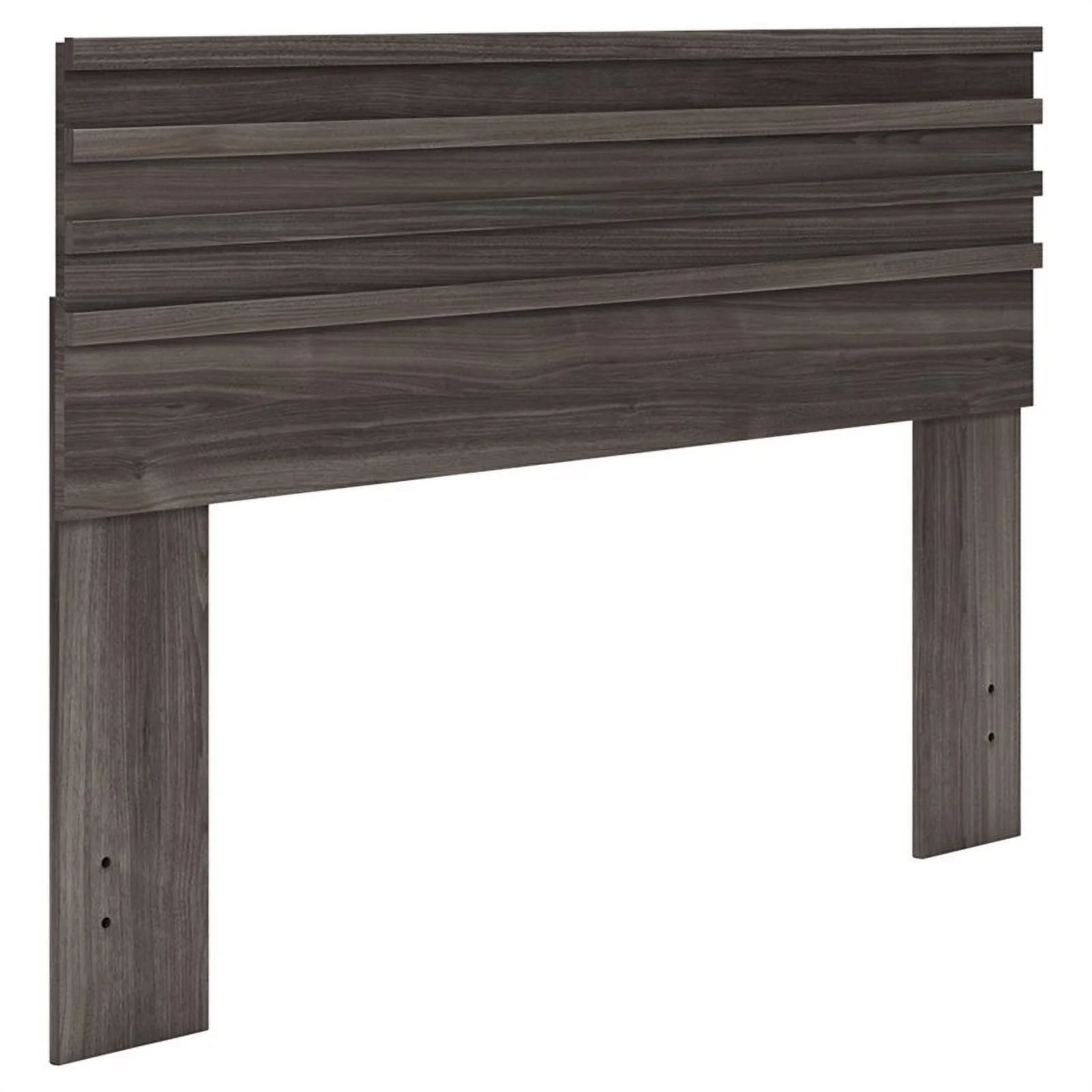 Home Square 2 Piece Bedroom Set with Headboard and Platform Bed in Gray