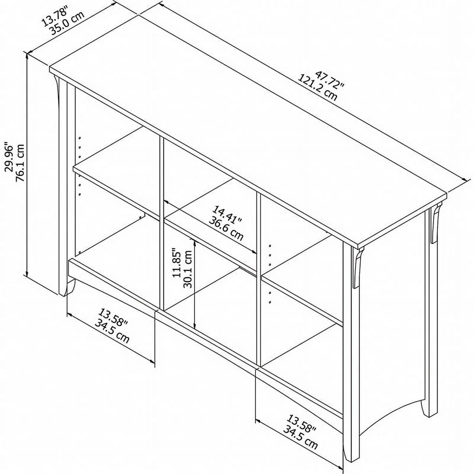 Atlin Designs Contemporary 6 Cube Organizer in Cape Cod Gray