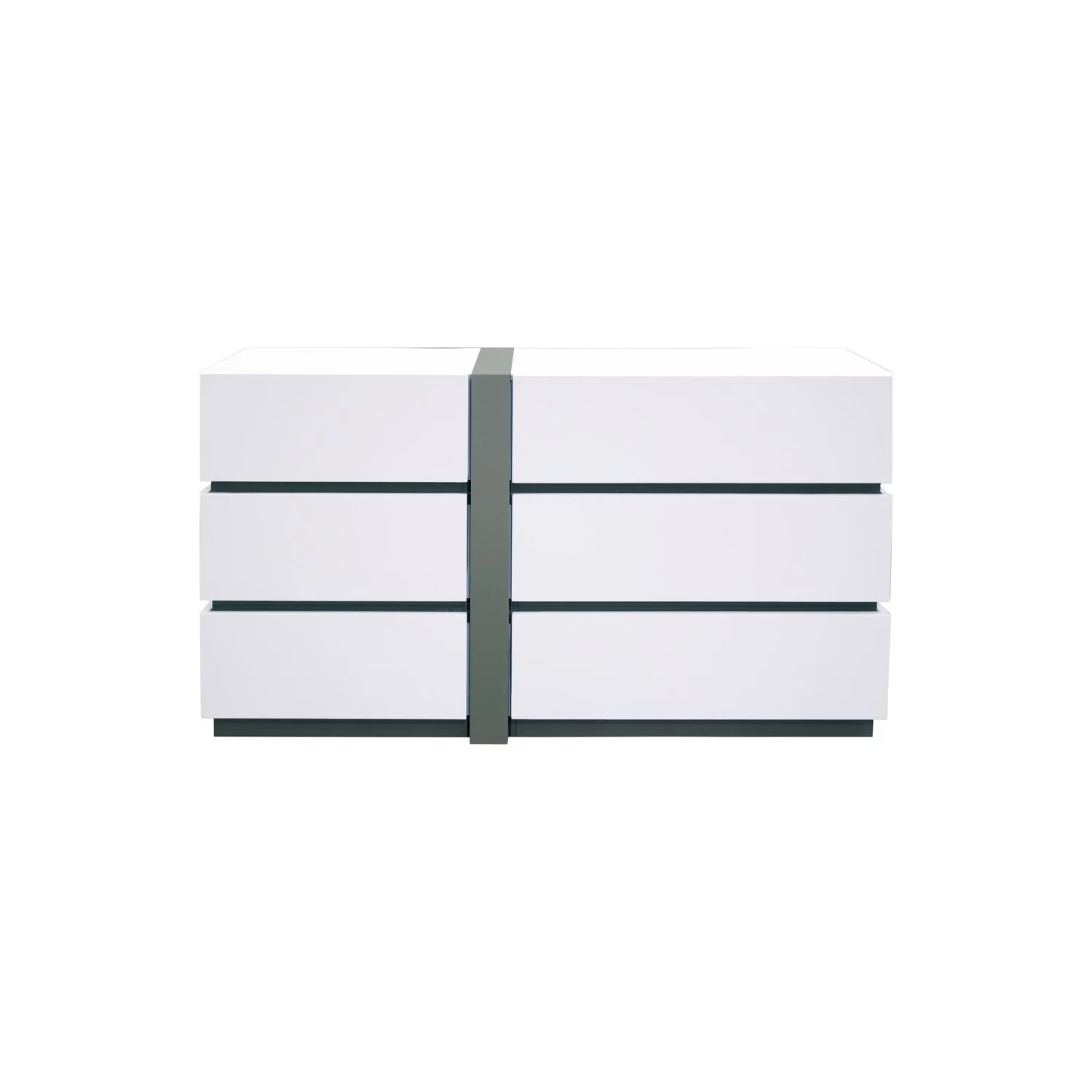 Best Master Seville 2-Piece Engineered Wood Dresser and Mirror Set in White