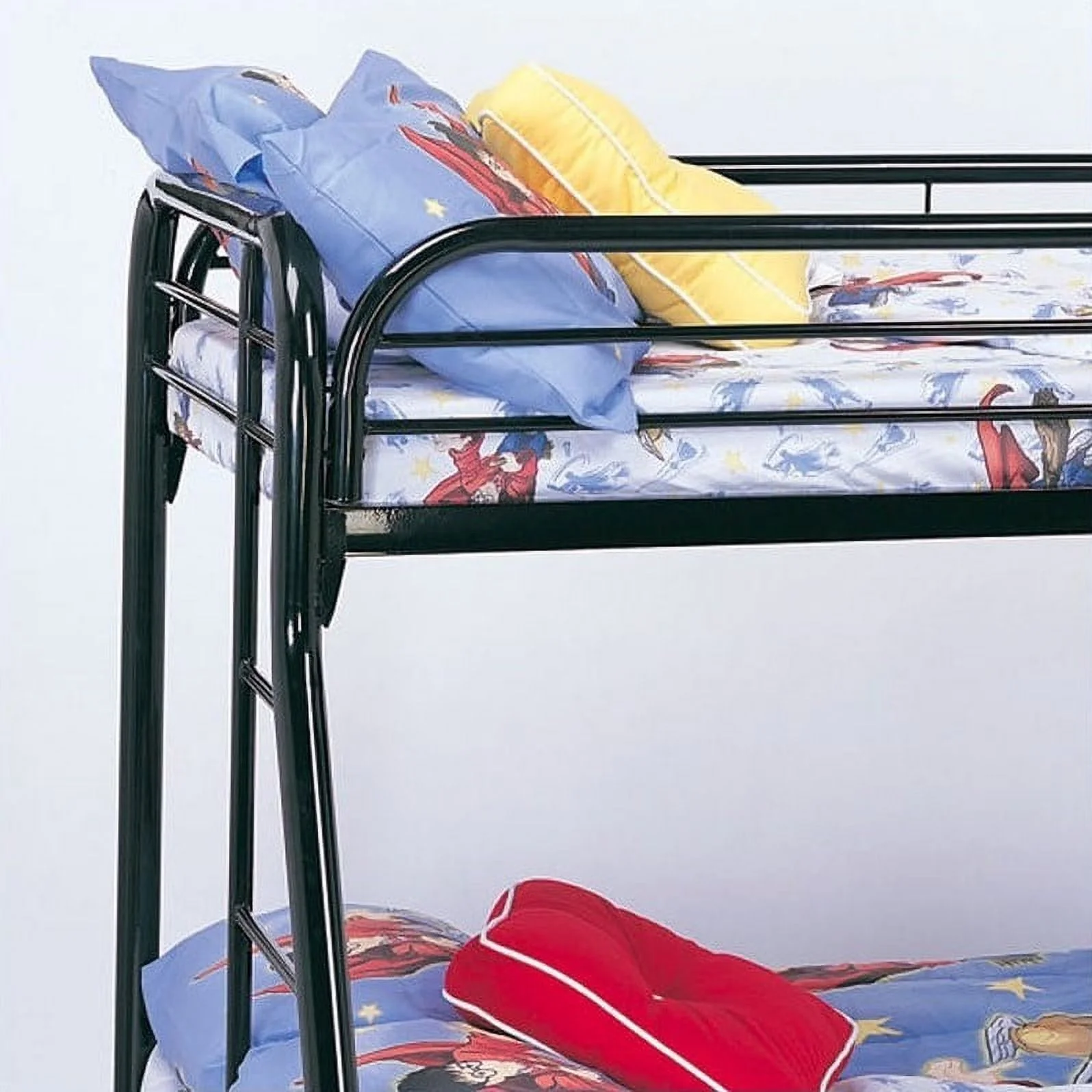 Rosebery Kids Twin over Full Metal Bunk Bed in Black Finish