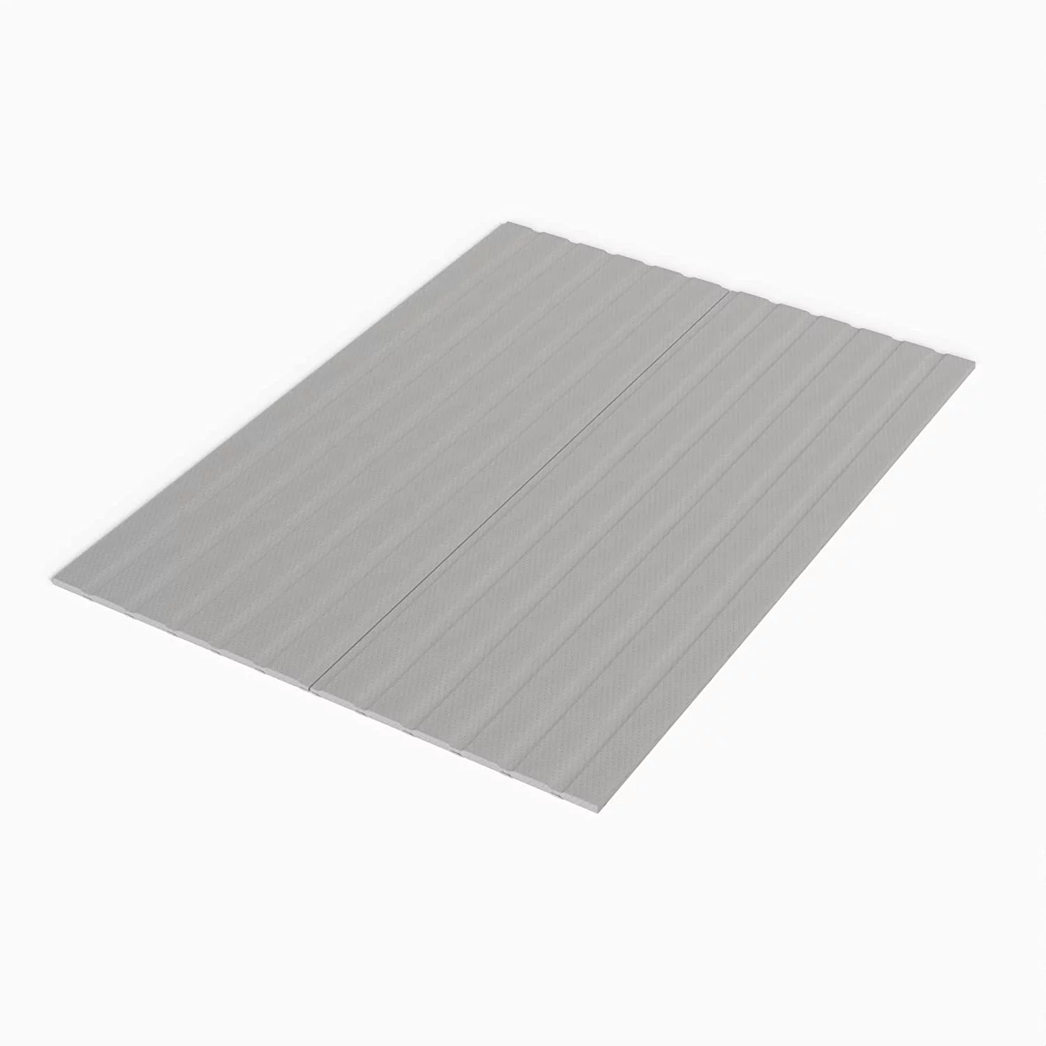 YGDU, 0.75-Inch Heavy Duty Vertical Mattress Support Wooden Bunkie Board/Bed Slats with Cover, Queen, Grey