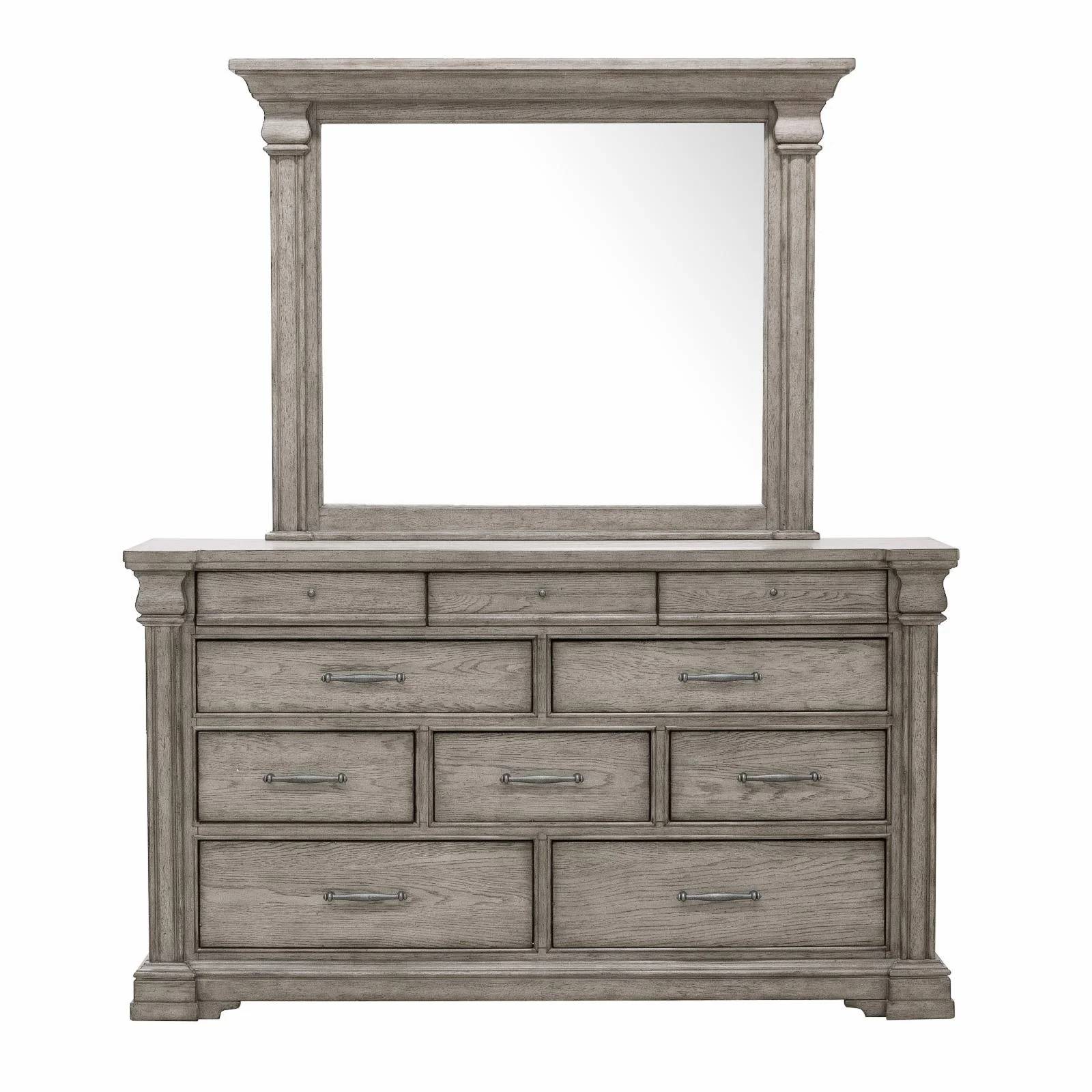 HomeFare Madison Ridge 10 Drawer Dresser in Heritage Gray