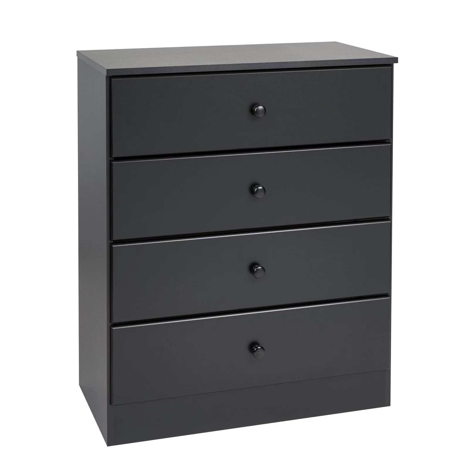 Prepac Astrid Modern 4-Drawer Vertical Dresser, Black