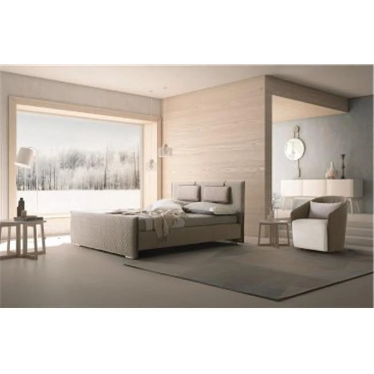 Evergreen Premium Bed - Queen - Light Taupe