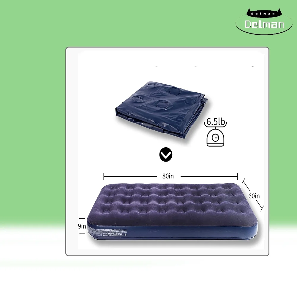 Queen Camping Air Mattress,Raised Inflatable Air Bed