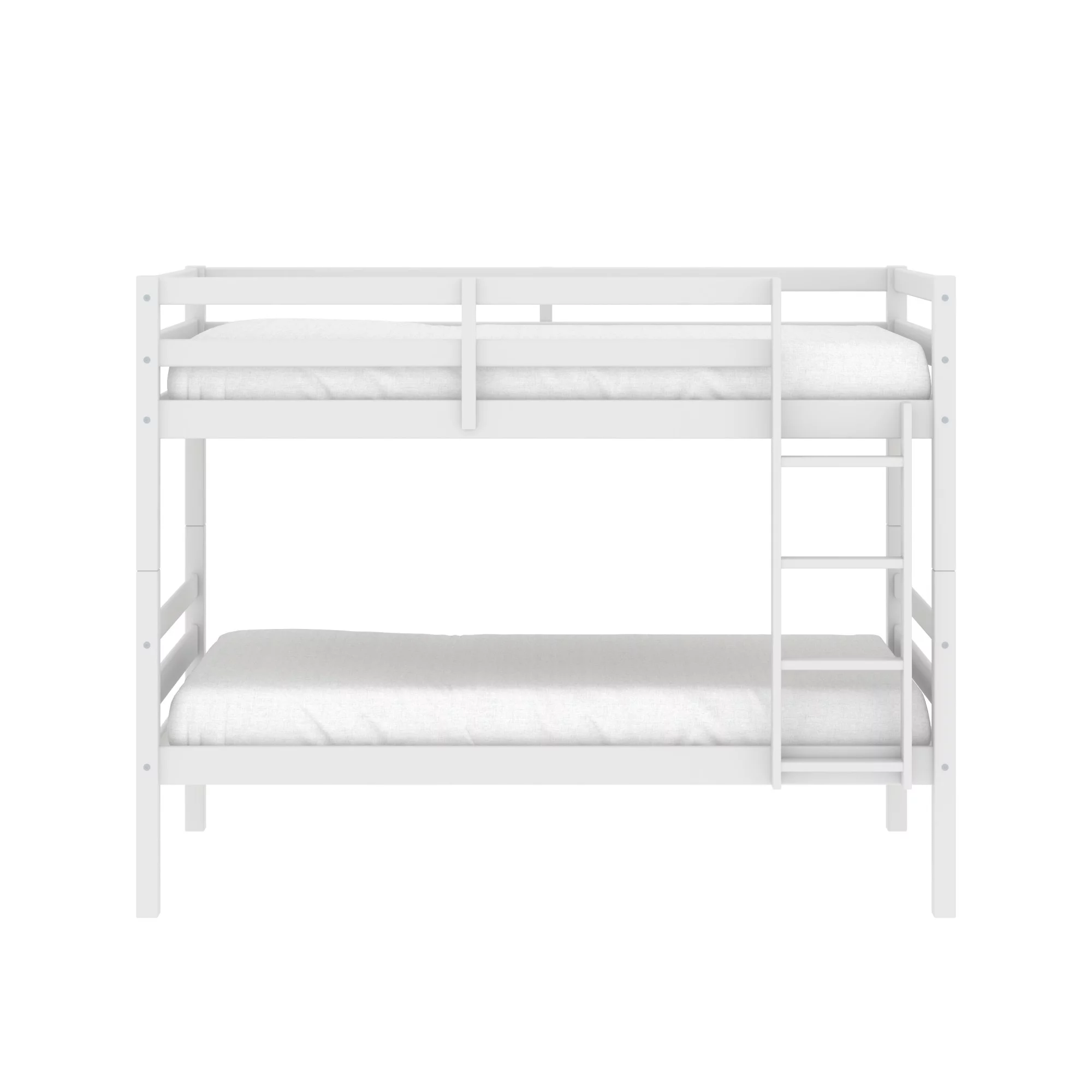 Campbell Wood Twin over Twin Convertible Bunk Bed, White
