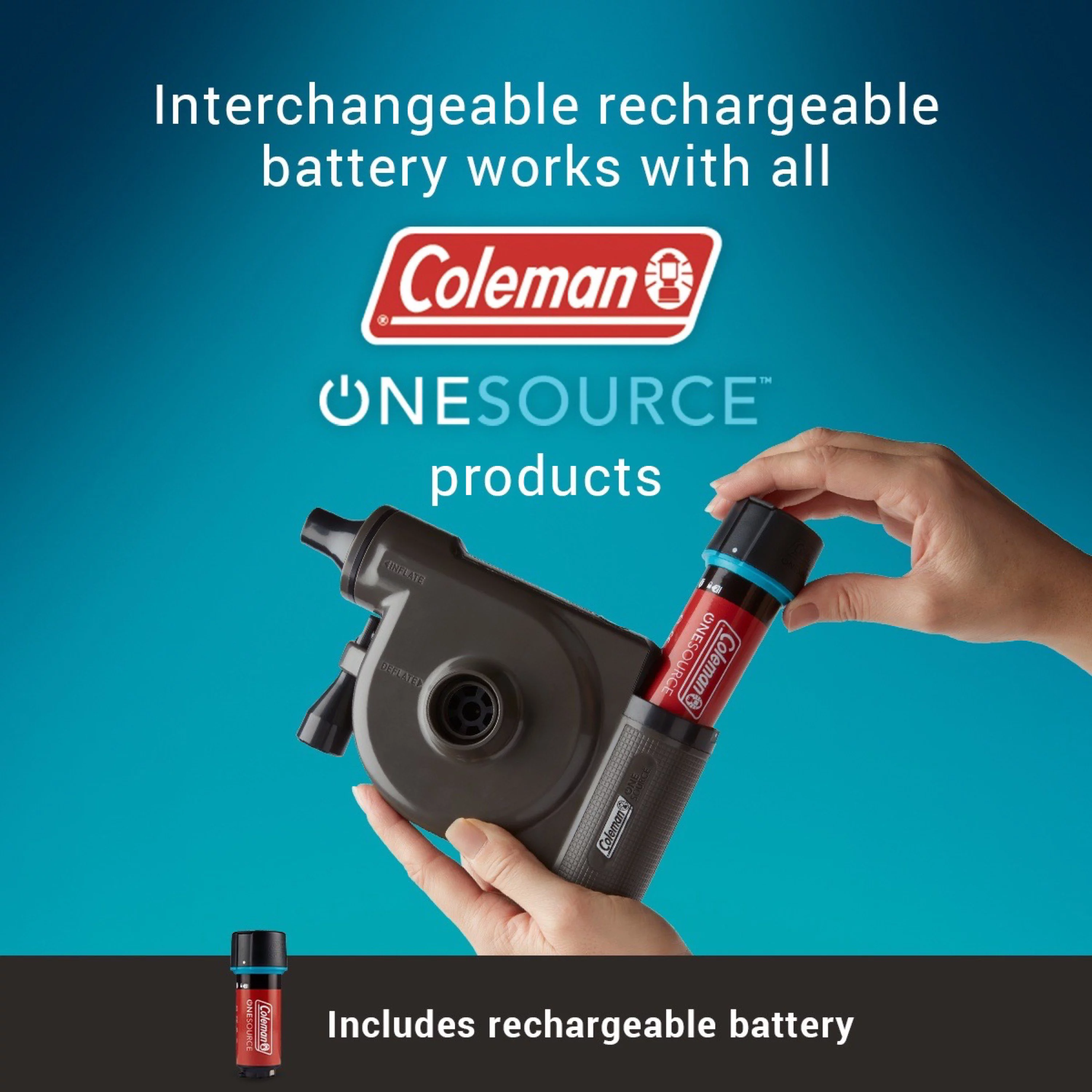 Coleman® OneSource™ Air Bed Pump & Rechargeable Battery