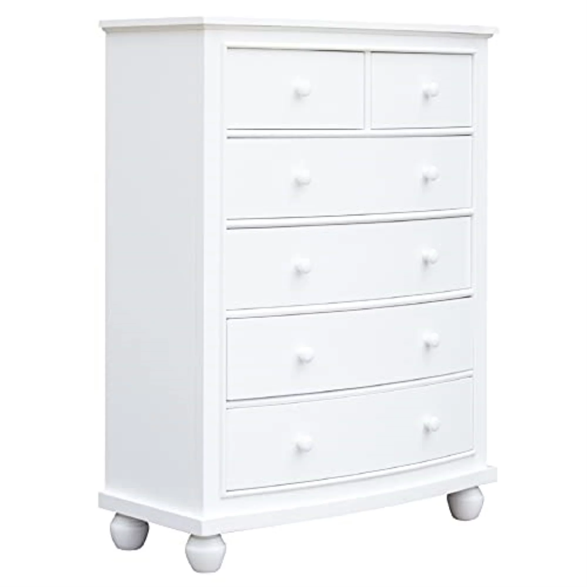 Sunset Trading White Shutter Wood 6 Drawer Chest
