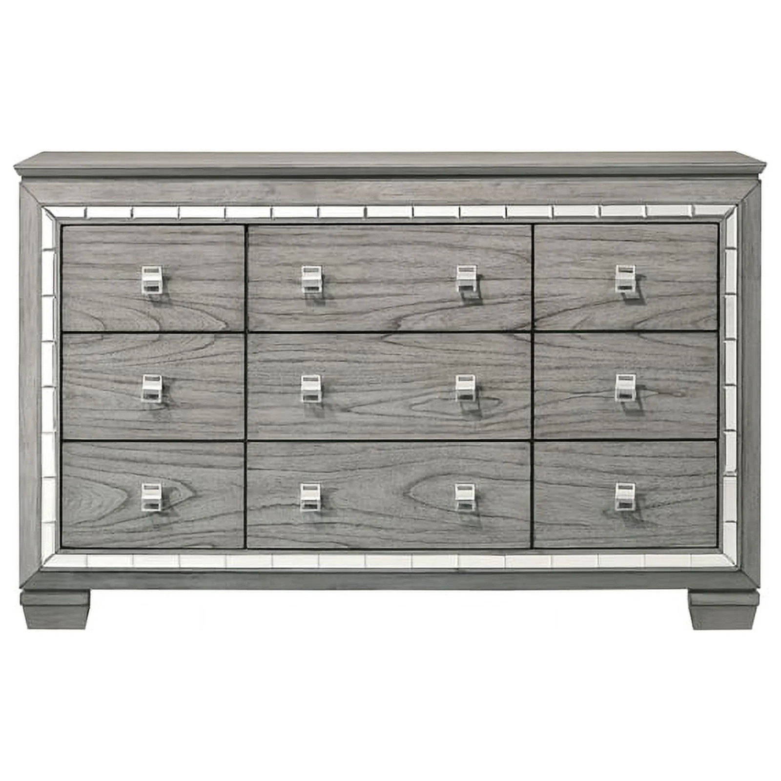 Bowery Hill 9-Drawer Rectangular Contemporary Wood Dresser in Oak