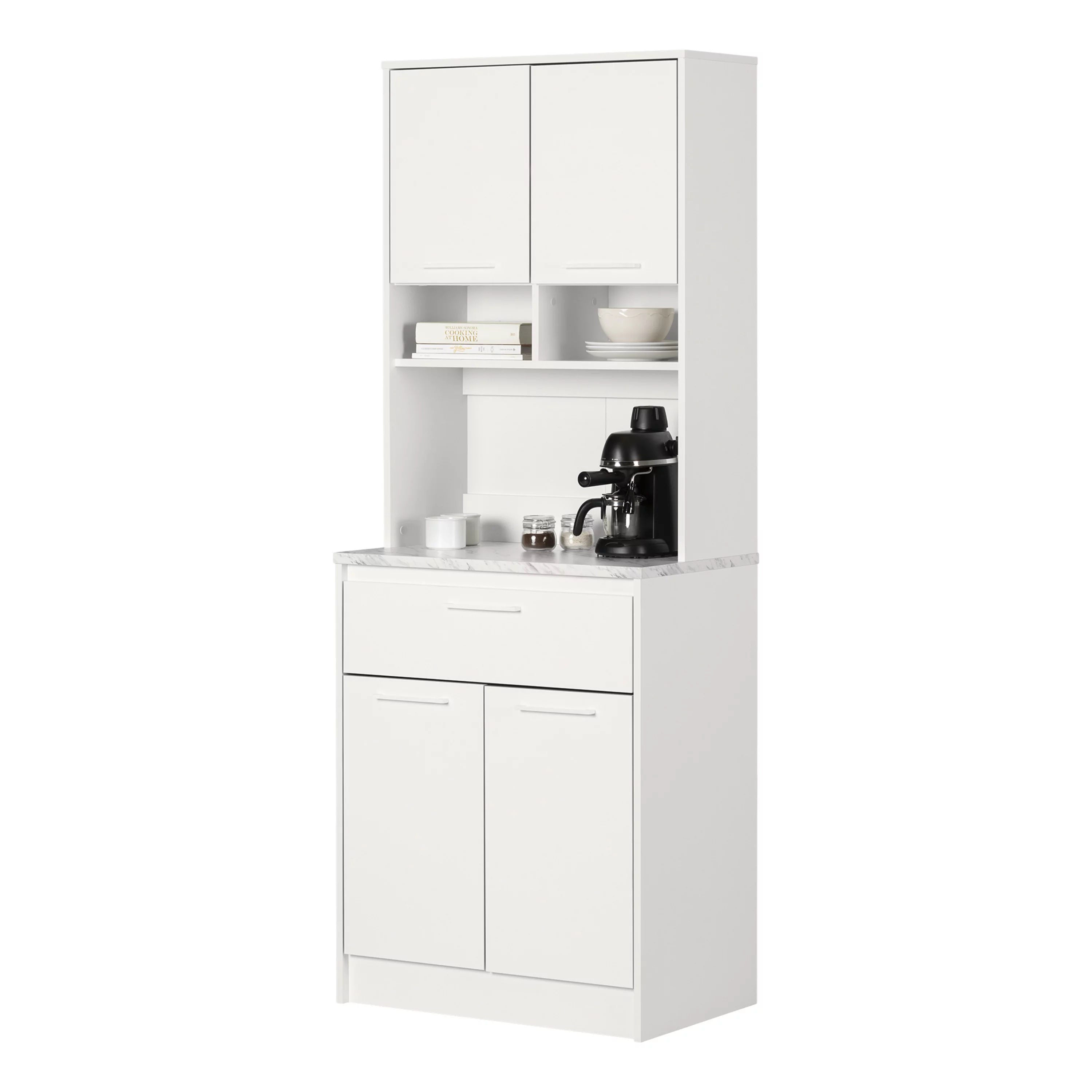 South Shore Myro, Contemporary Cabinet,  White