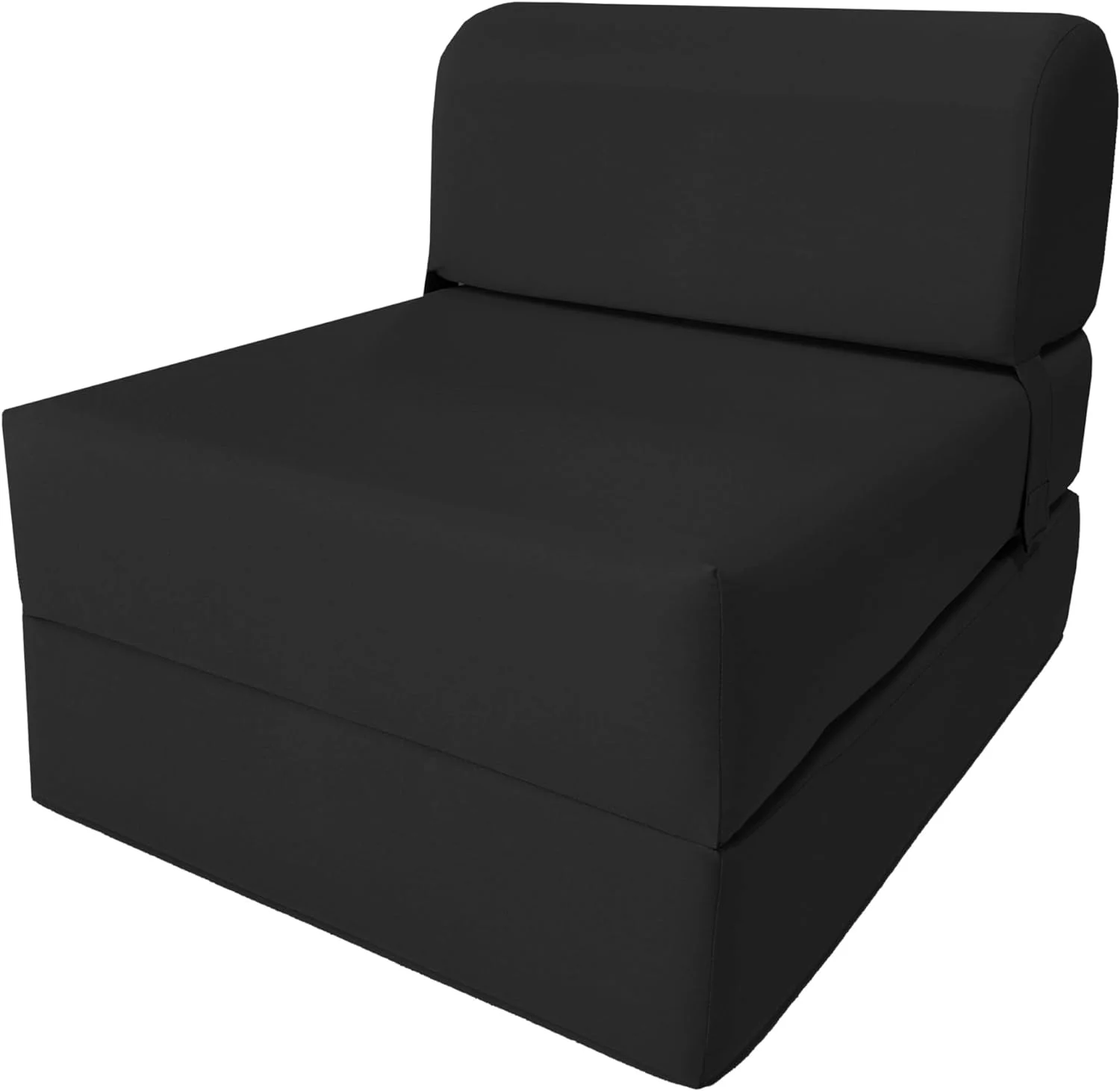 Sleeper Chair Folding Bed, Studio Sofa Guest Folded Mattress, High Density Foam (70 x 24 x 6, Black)