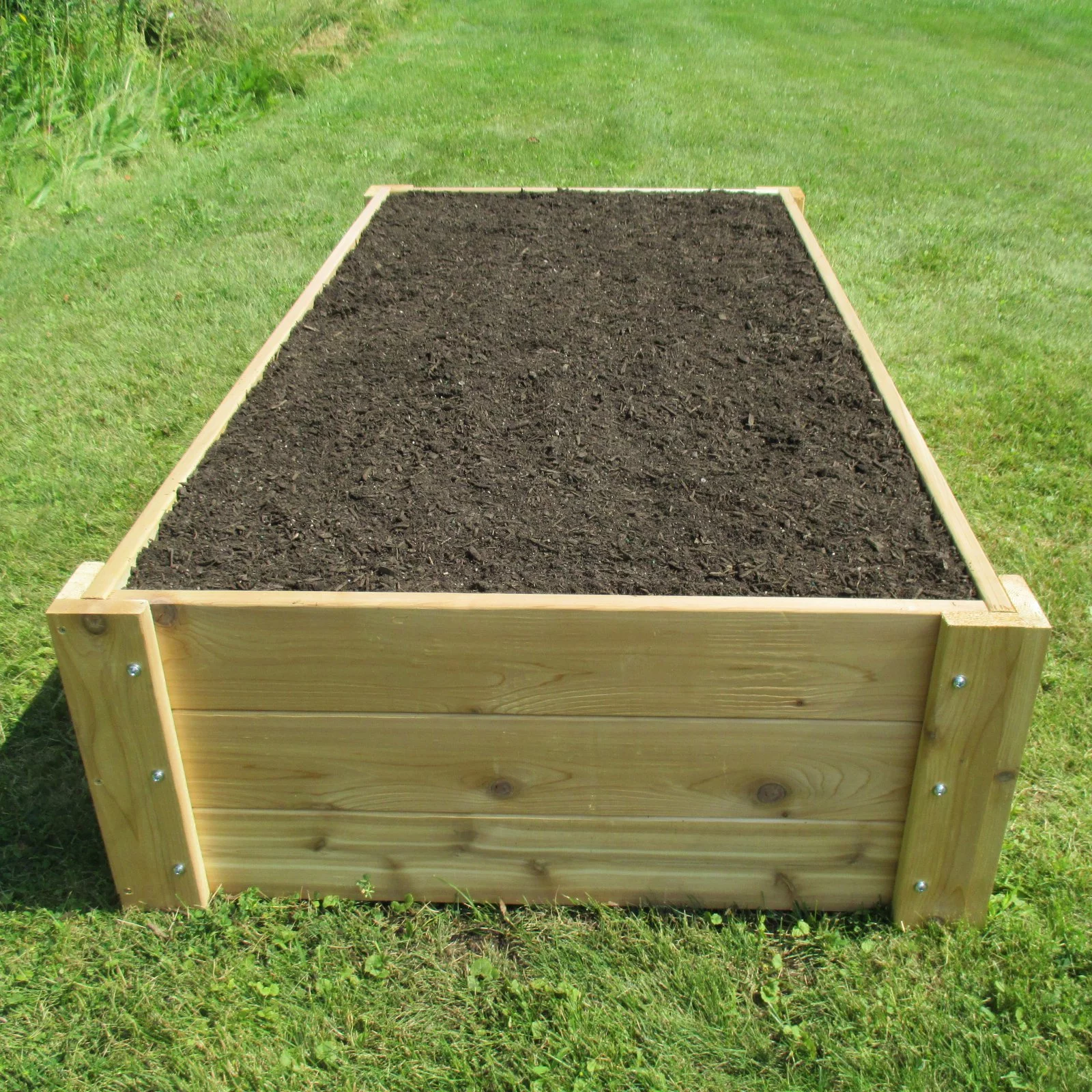 Smart Carts Enterprises 3x6RaisedTall16.5 in. x 3 x 6 ft. Deep Root Natural Cedar Raised Bed Garden Kit