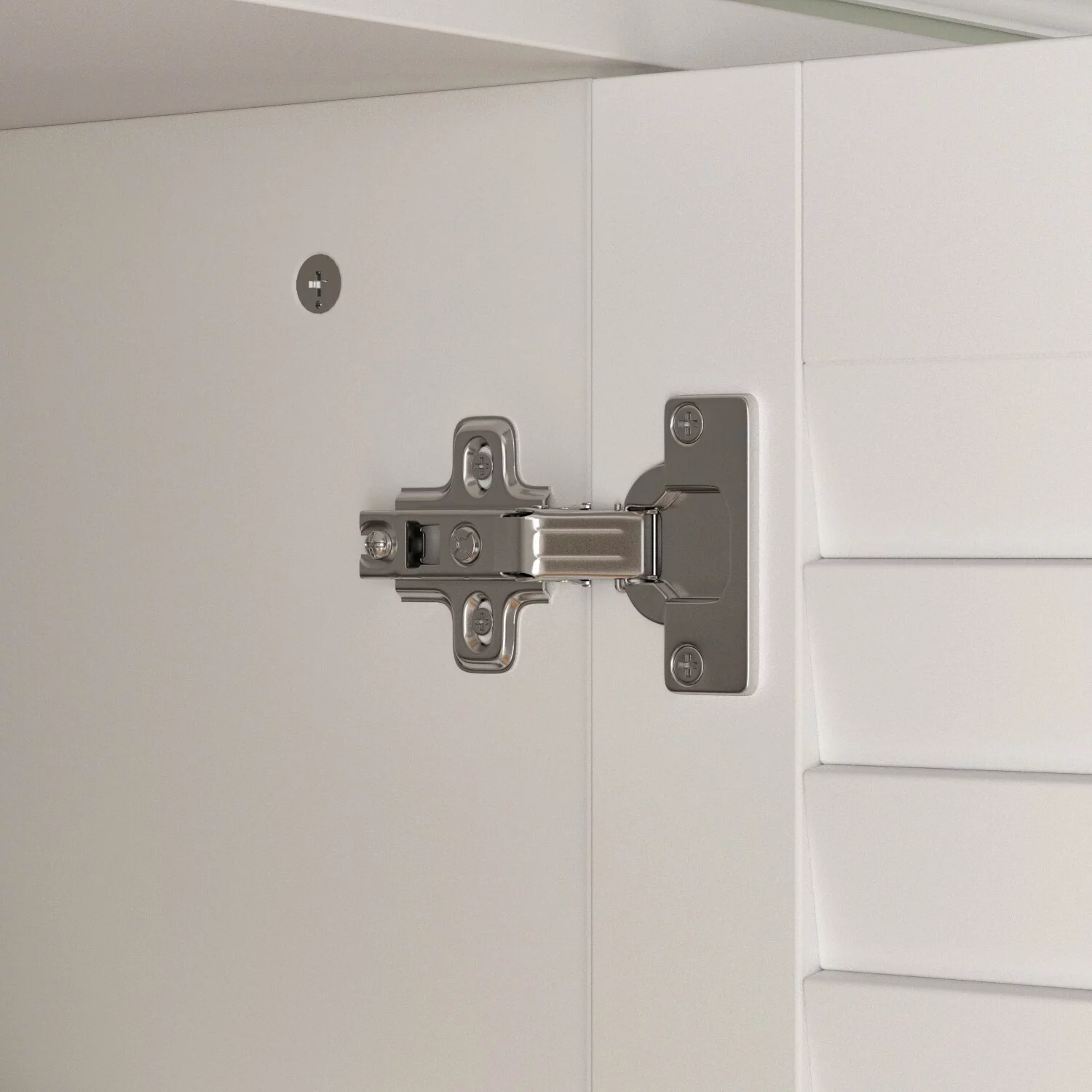 Wardrobe with Hanging Rod Armoire 3 Doors and 2 Drawers Armoire Closet White