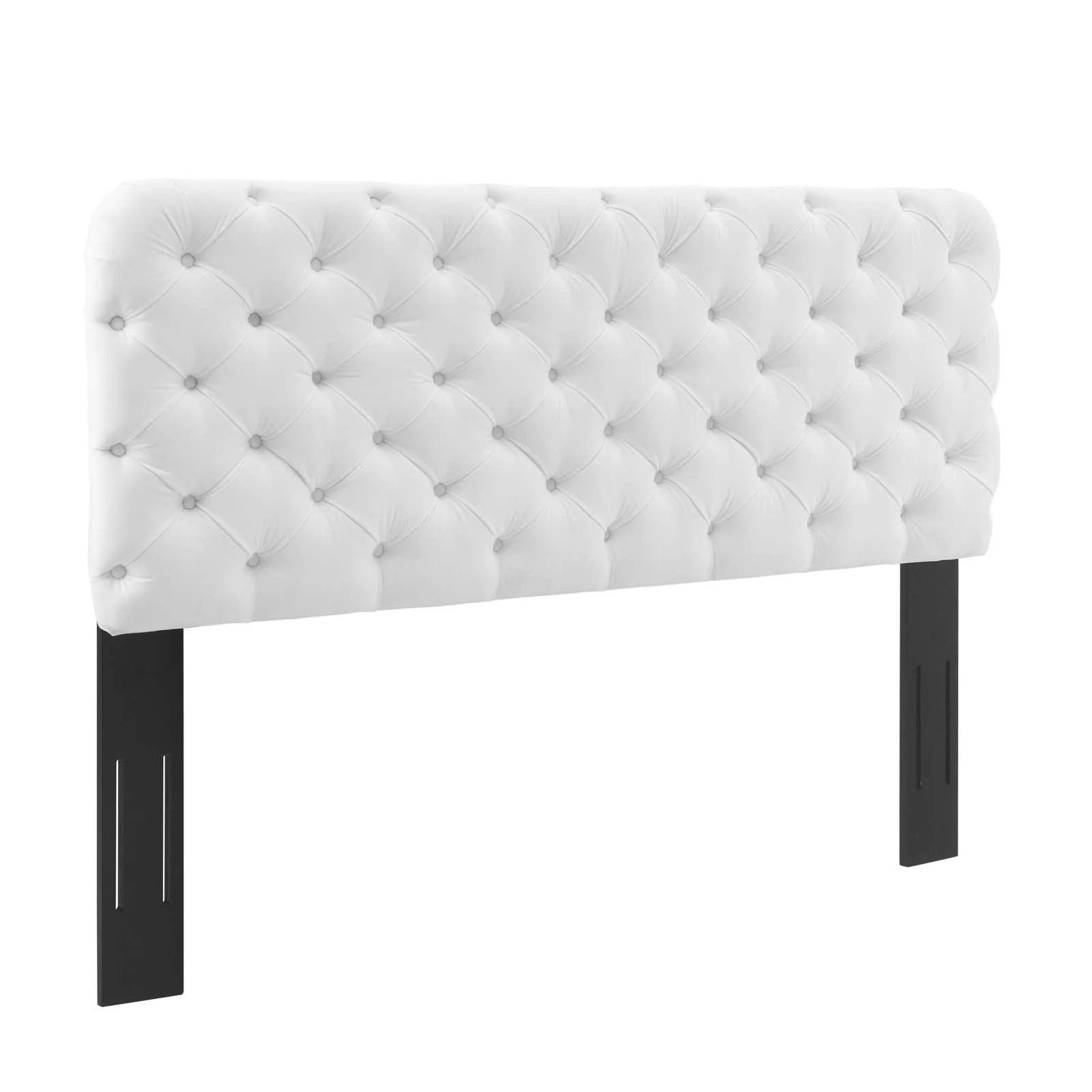 Modway Lizzy Tufted Full/Queen Performance Velvet Headboard in White