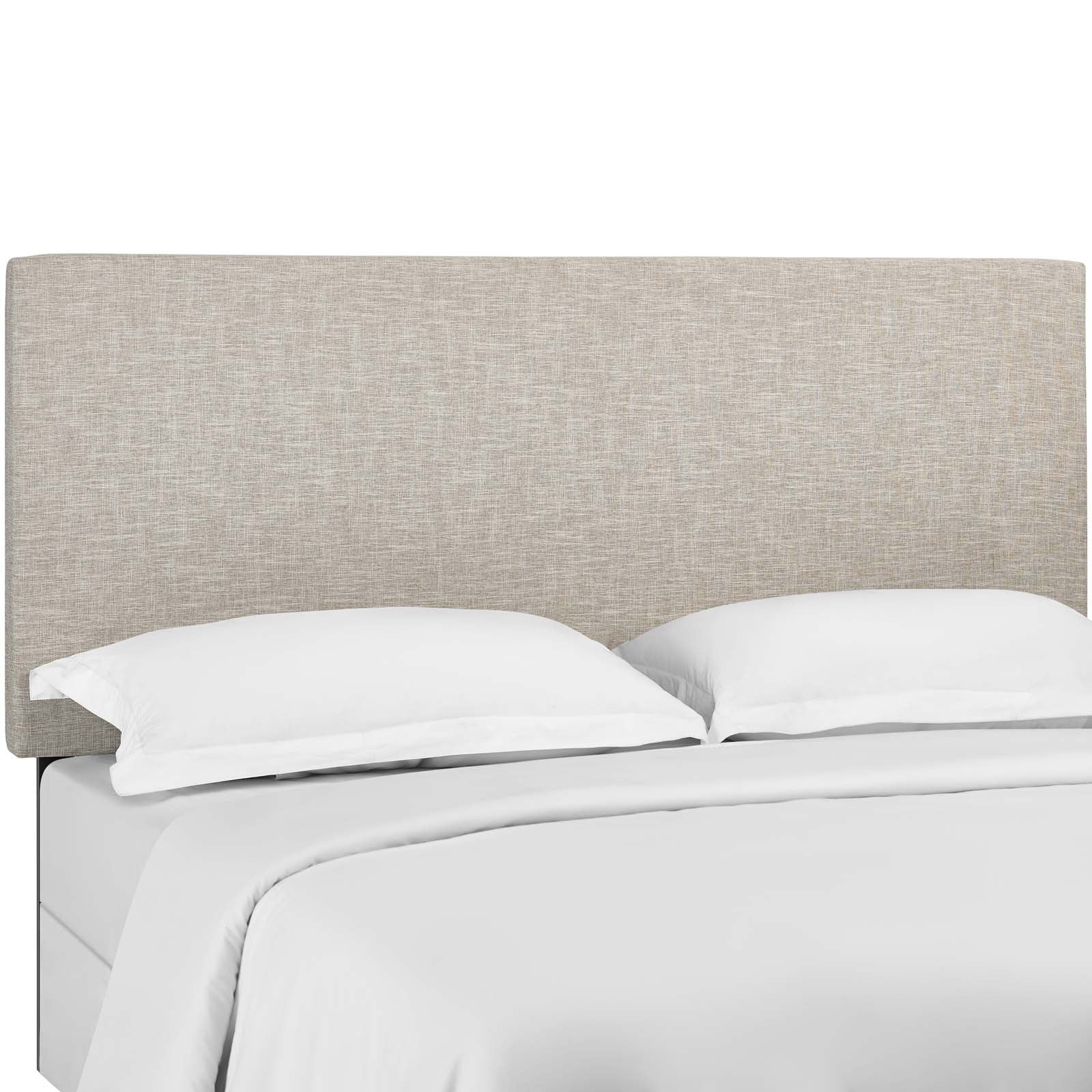 Modway Taylor Full / Queen Upholstered Linen Fabric Headboard in Beige