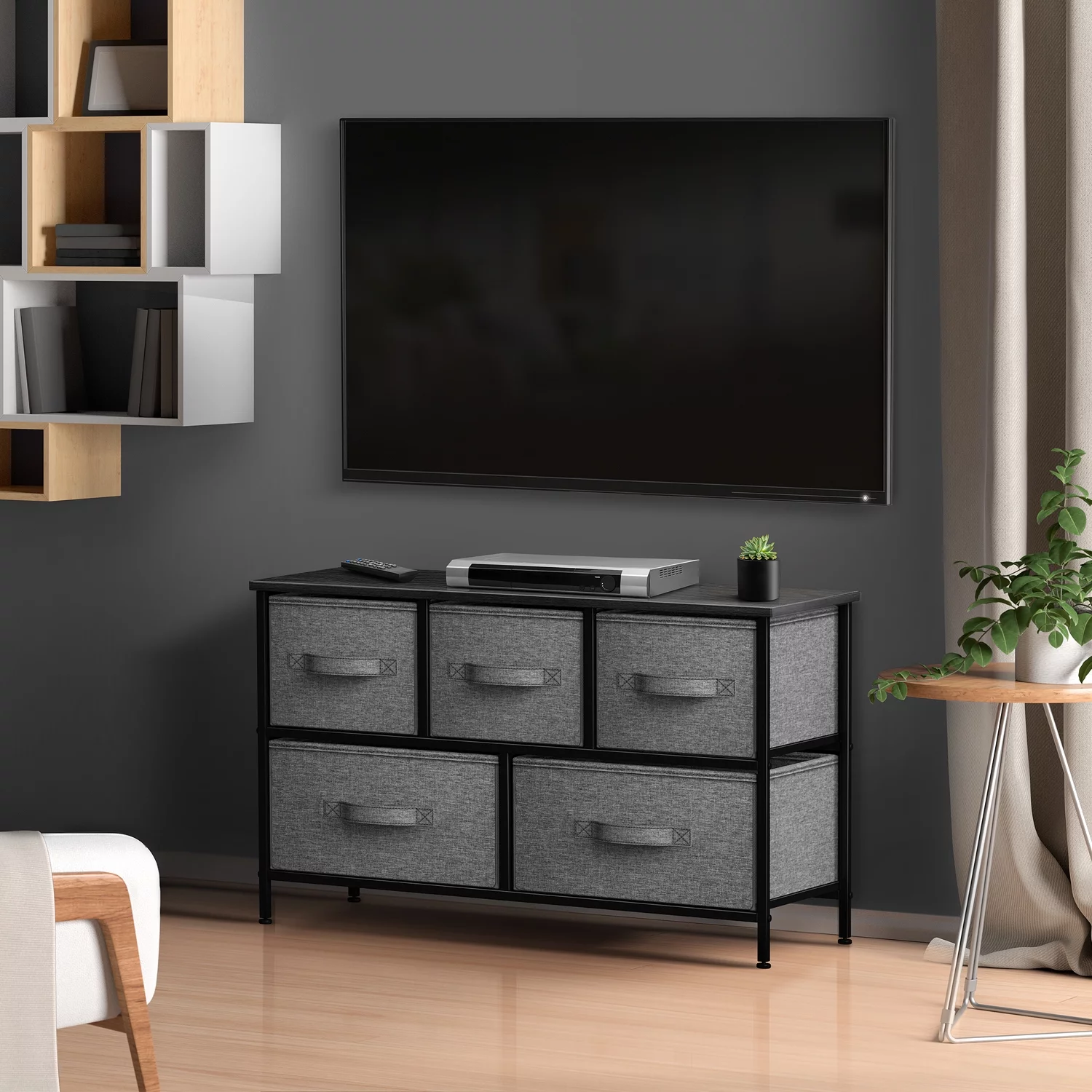 Storage Cube Dresser - Black