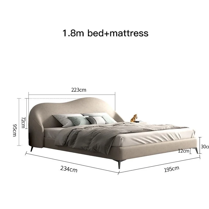 Modern Home Furniture King/Queen Size Frame Beds Technology Cloth Designer Bedroom Furniture High Quality Soft Double Bed