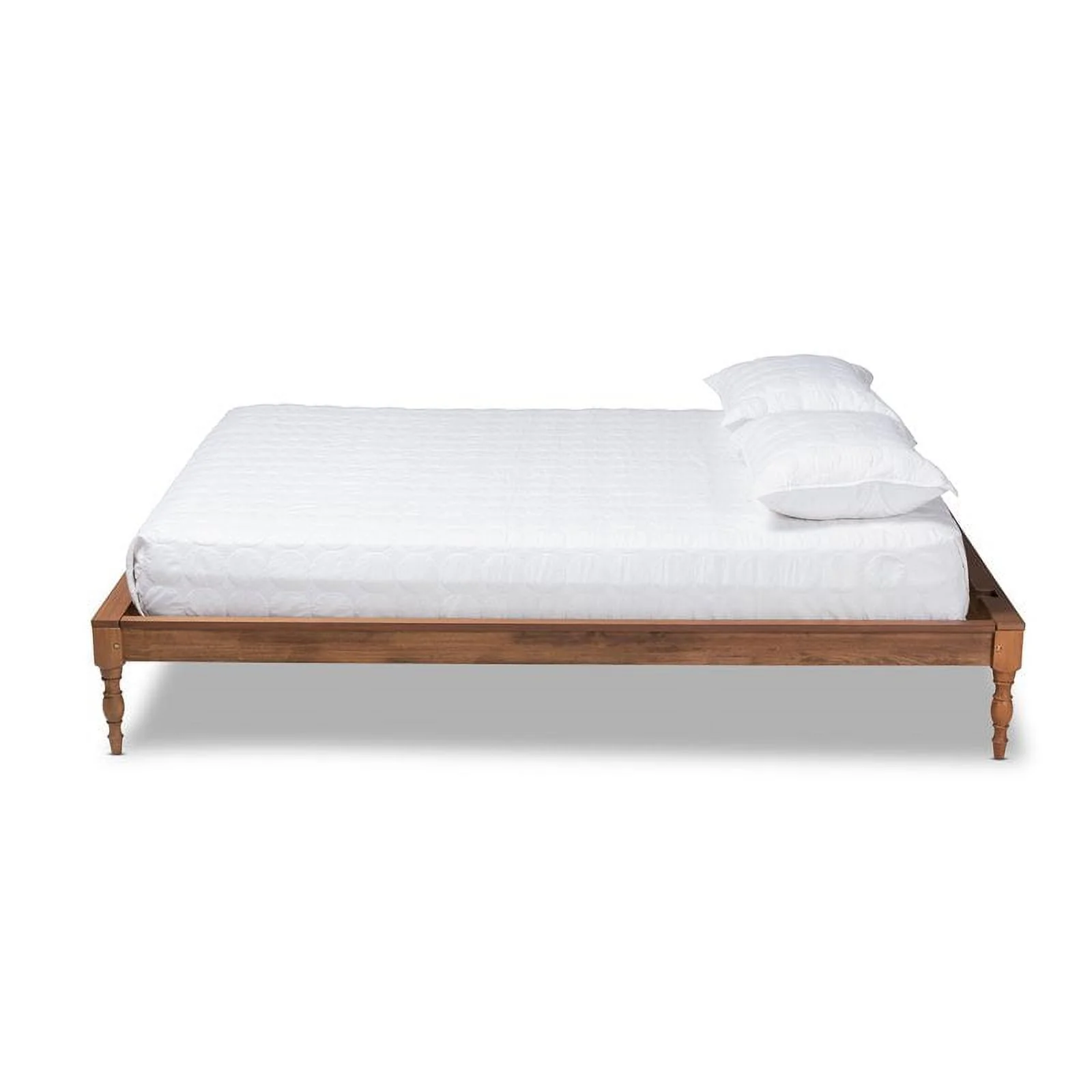 Bowery Hill Traditional Full Size Ash Brown Finished Wood Bed Frame