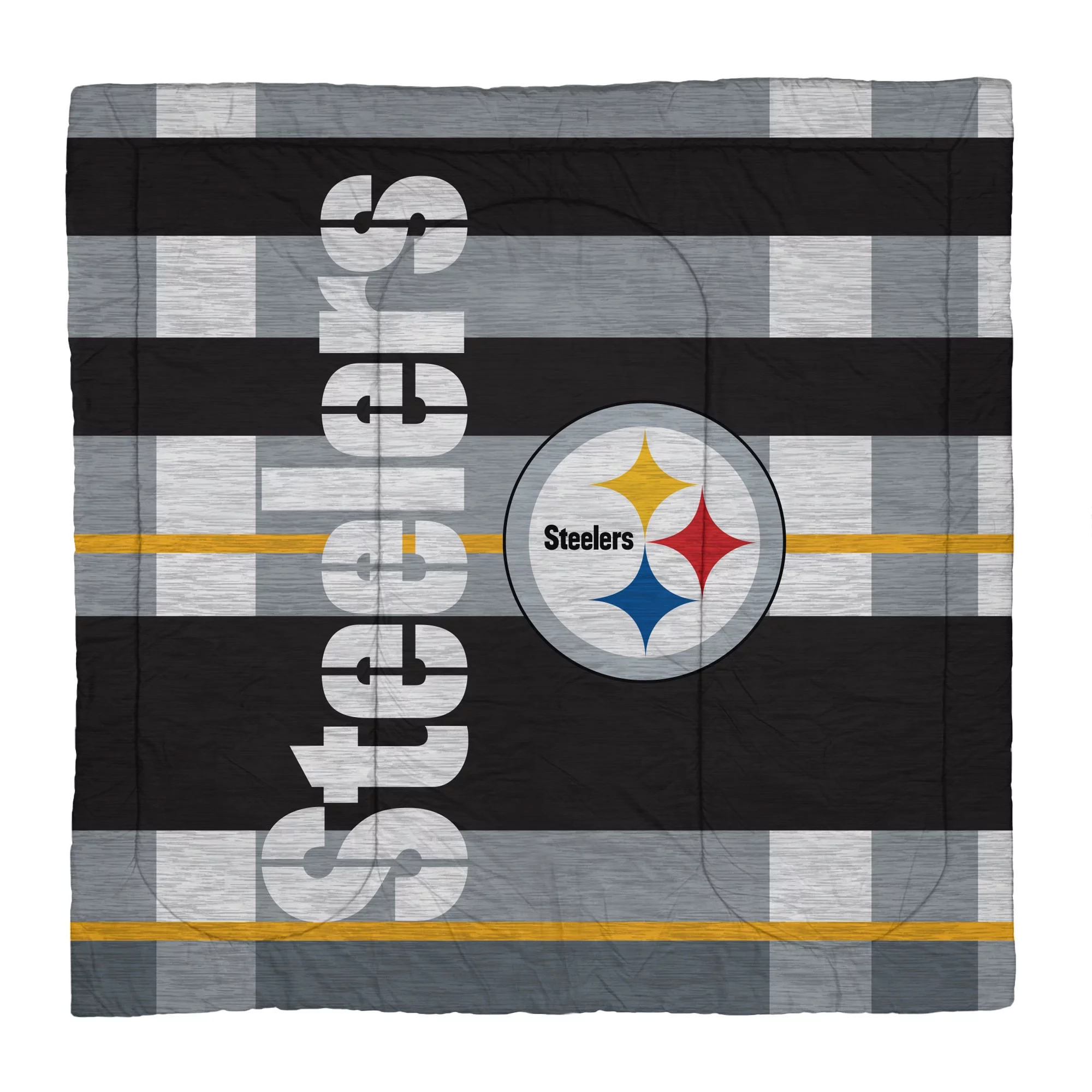 Pittsburgh Steelers Heathered Stripe 3-Piece Full/Queen Bed Set
