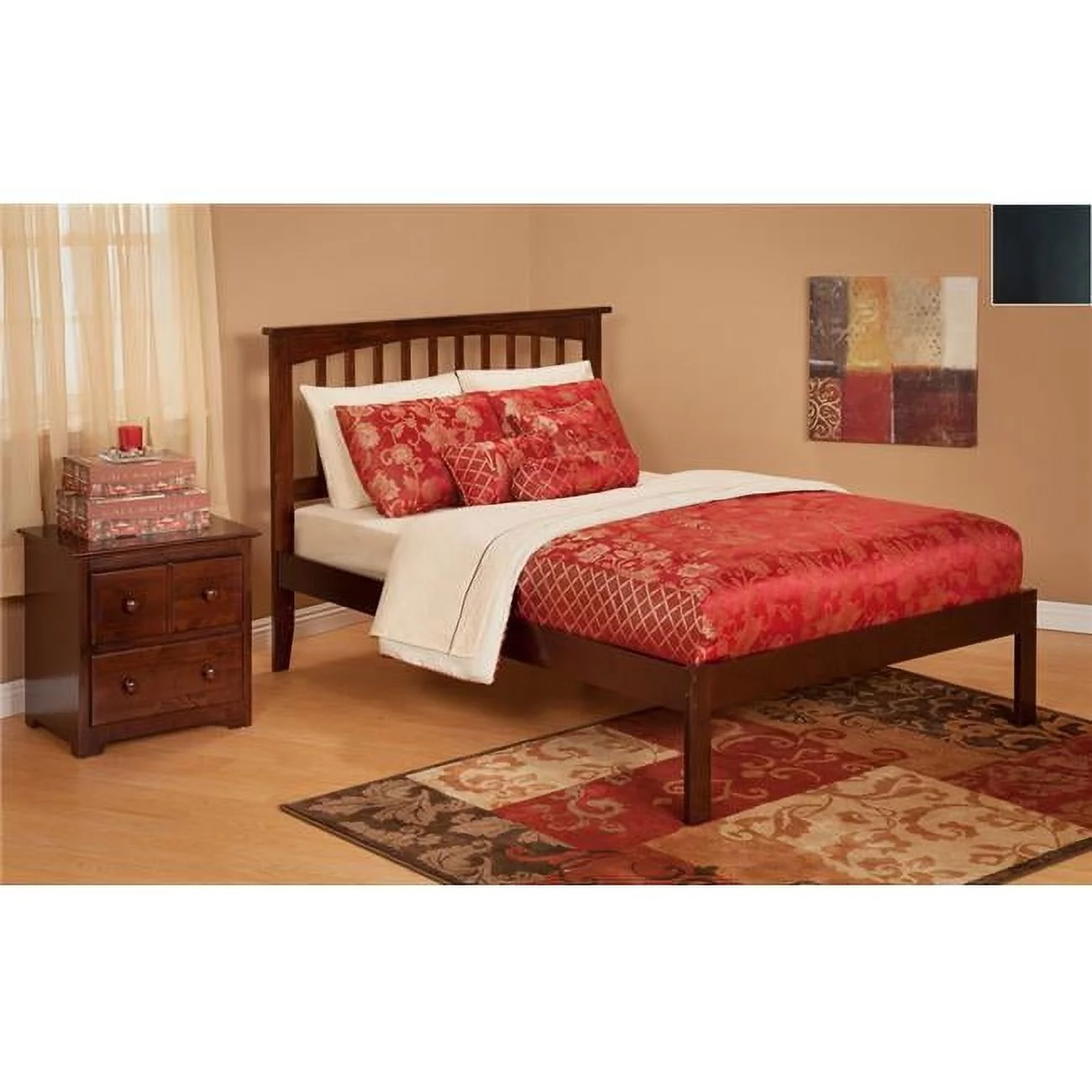Mission Full Bed with Open Foot Rail in an Espresso Finish