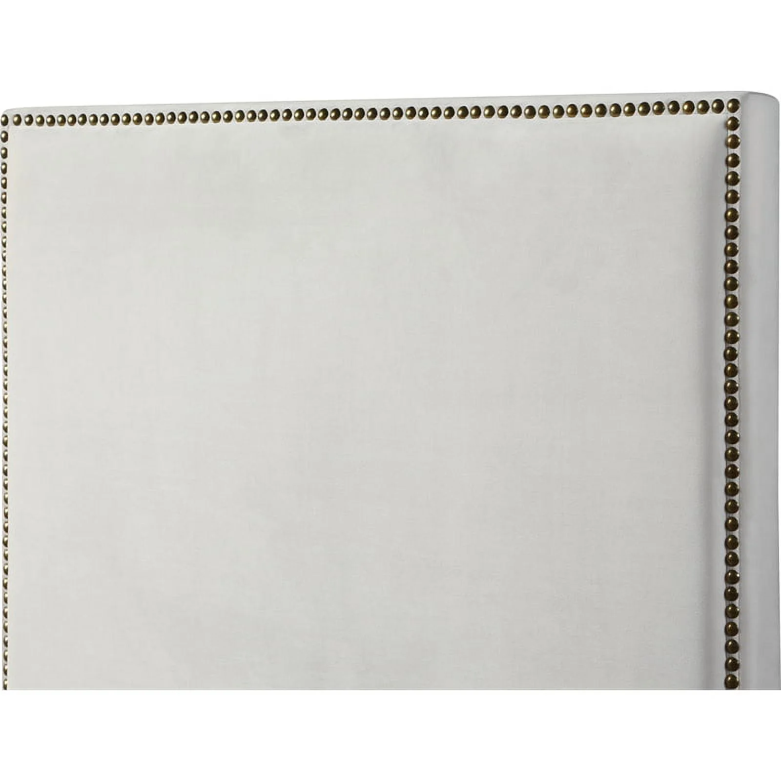 Maklaine Contemporary Upholstery Cream Velvet Full Bed