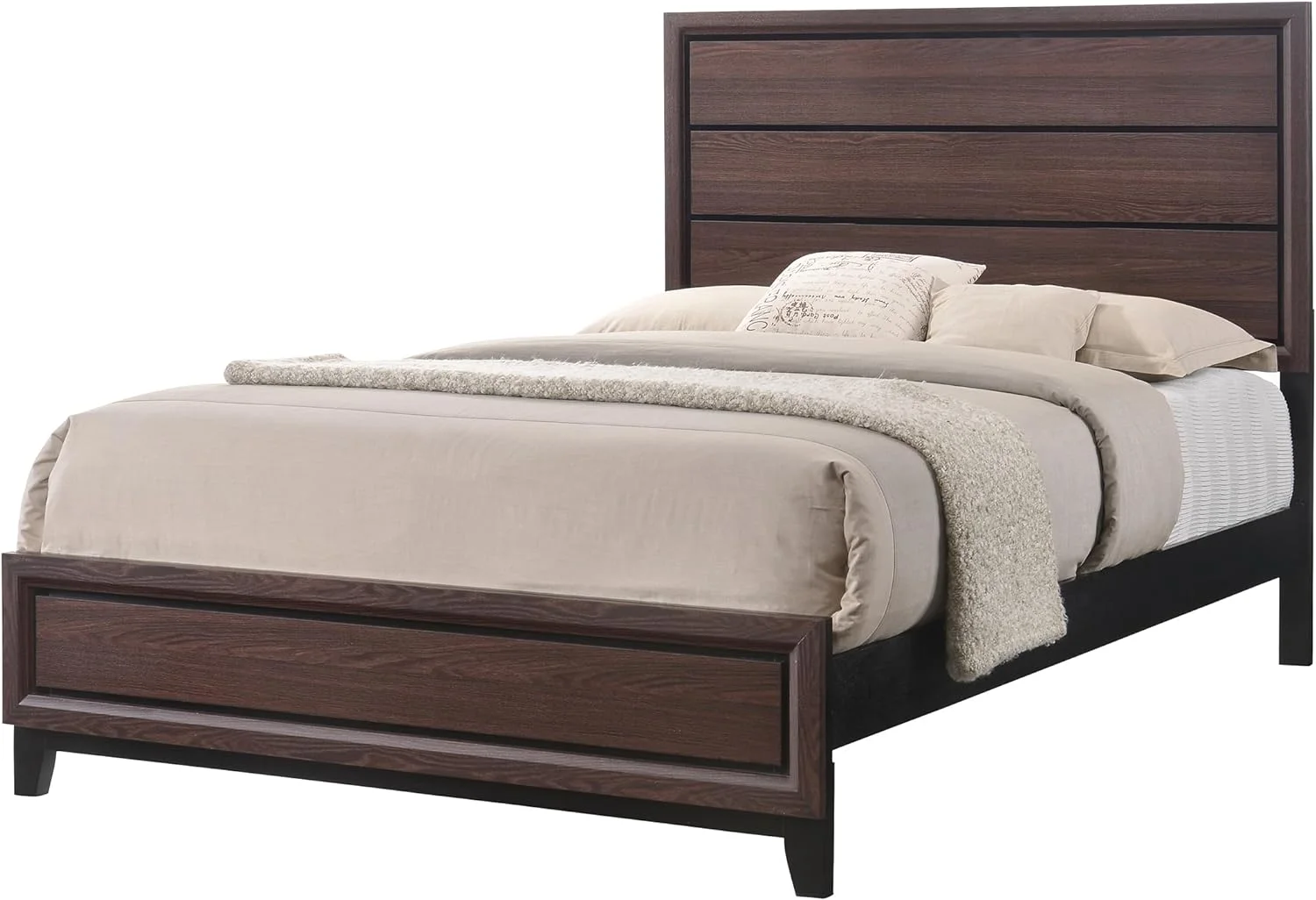 Kings Brand Furniture – Athens 4-Piece Bedroom Set. Bed, Dresser, Mirror & Nightstand (King)