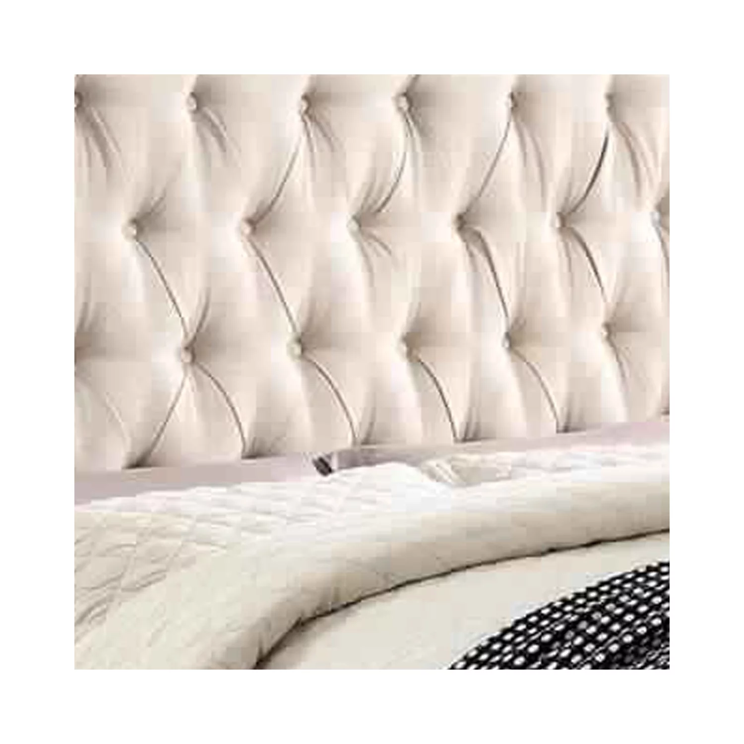 Benjara Fabric Wingback Design California King Bed with Button Tufted Details,Brown