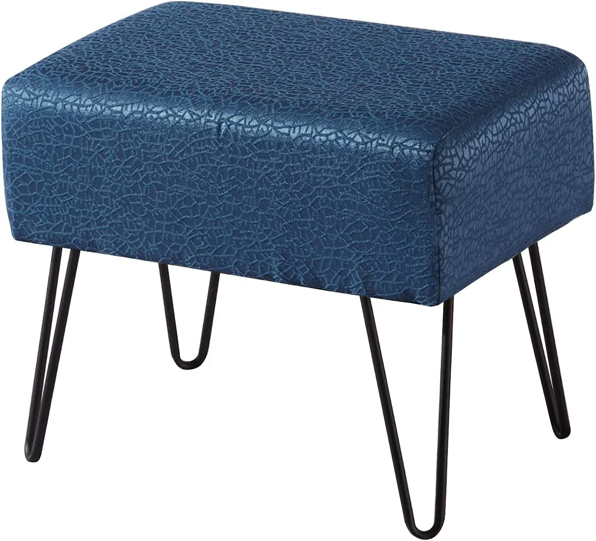 Blue Jacquard Ottoman, 19