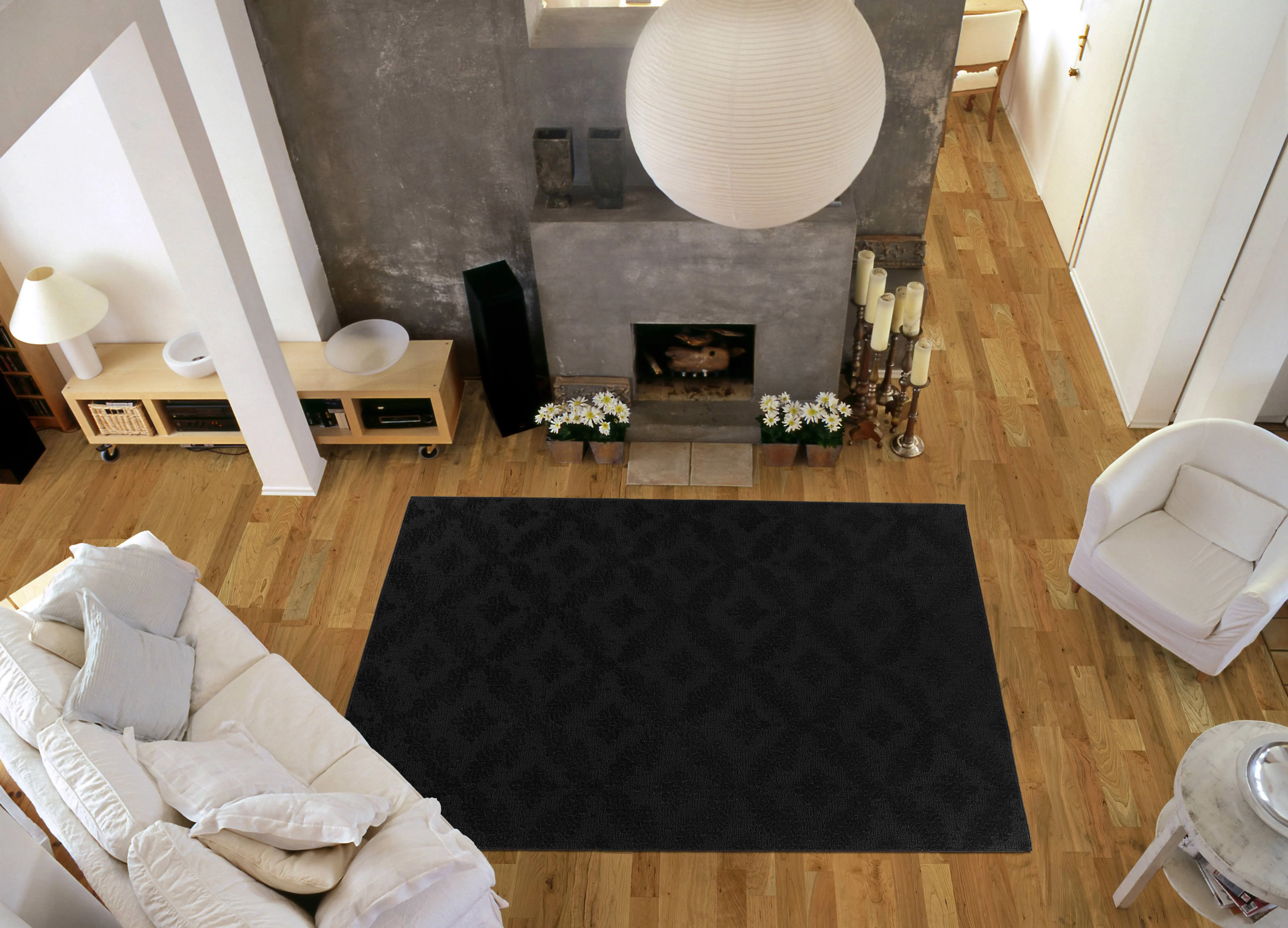 Garland Rug Charleston 12 ft. x 12 ft. Indoor Area Rug Black