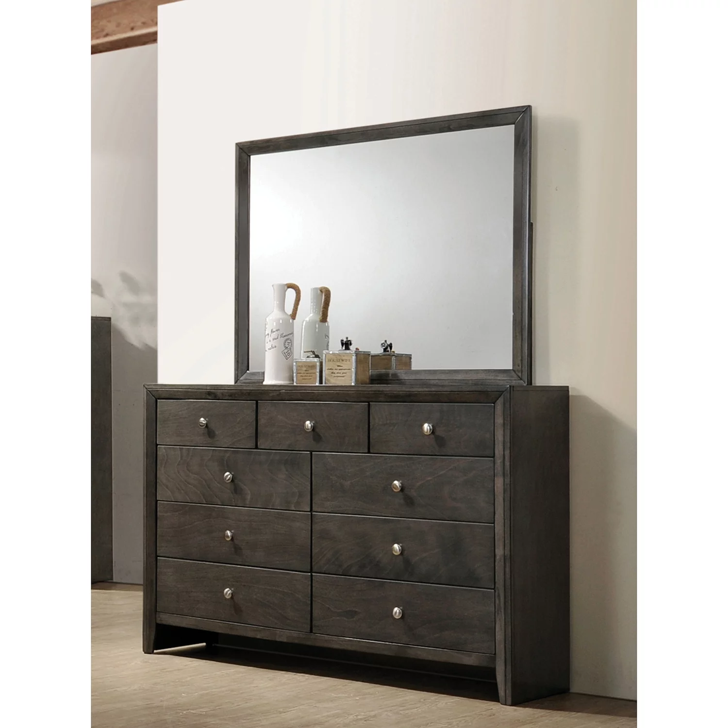Serenity Rectangular Dresser Mirror Mod Grey