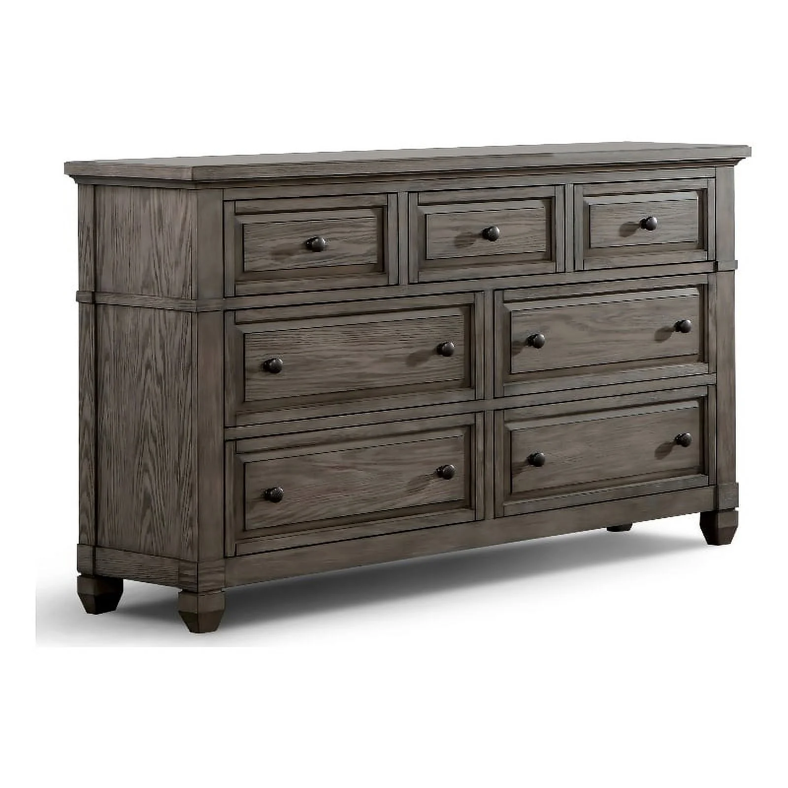 Furniture of America Aemen Transitional Wood 7-Drawer Dresser in Gray