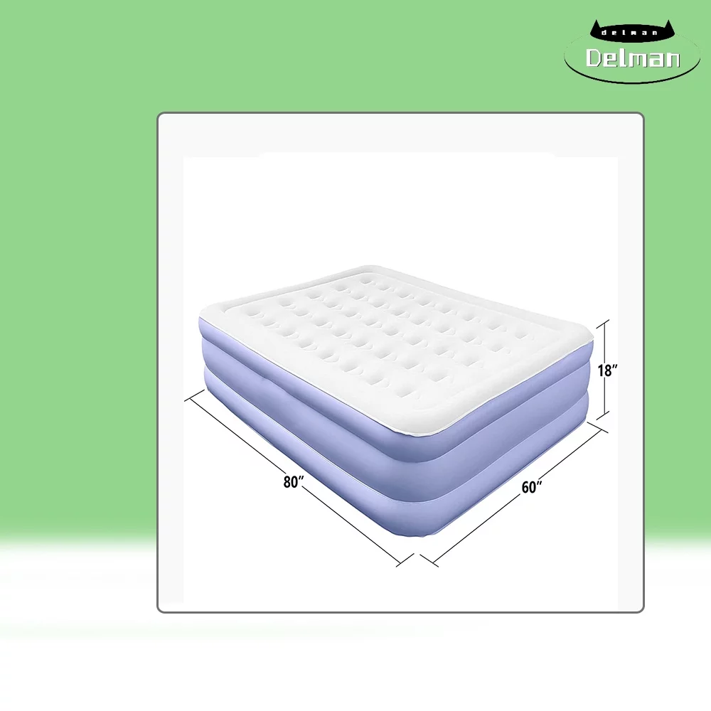 Queen Air Mattress Auto Fast Inflate and Deflate with Built-in Pump