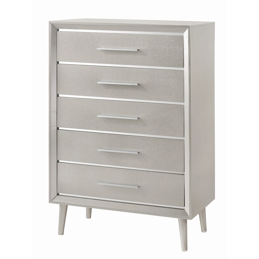 Coaster  Furniture Ramon Metallic Sterling 5-drawer Chest