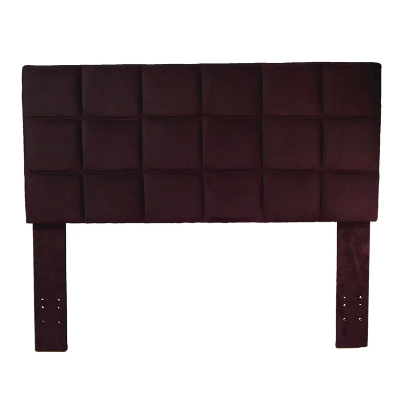 Bowery Hill Transitional Fabric Upholstered Full/Queen Headboard in Purple