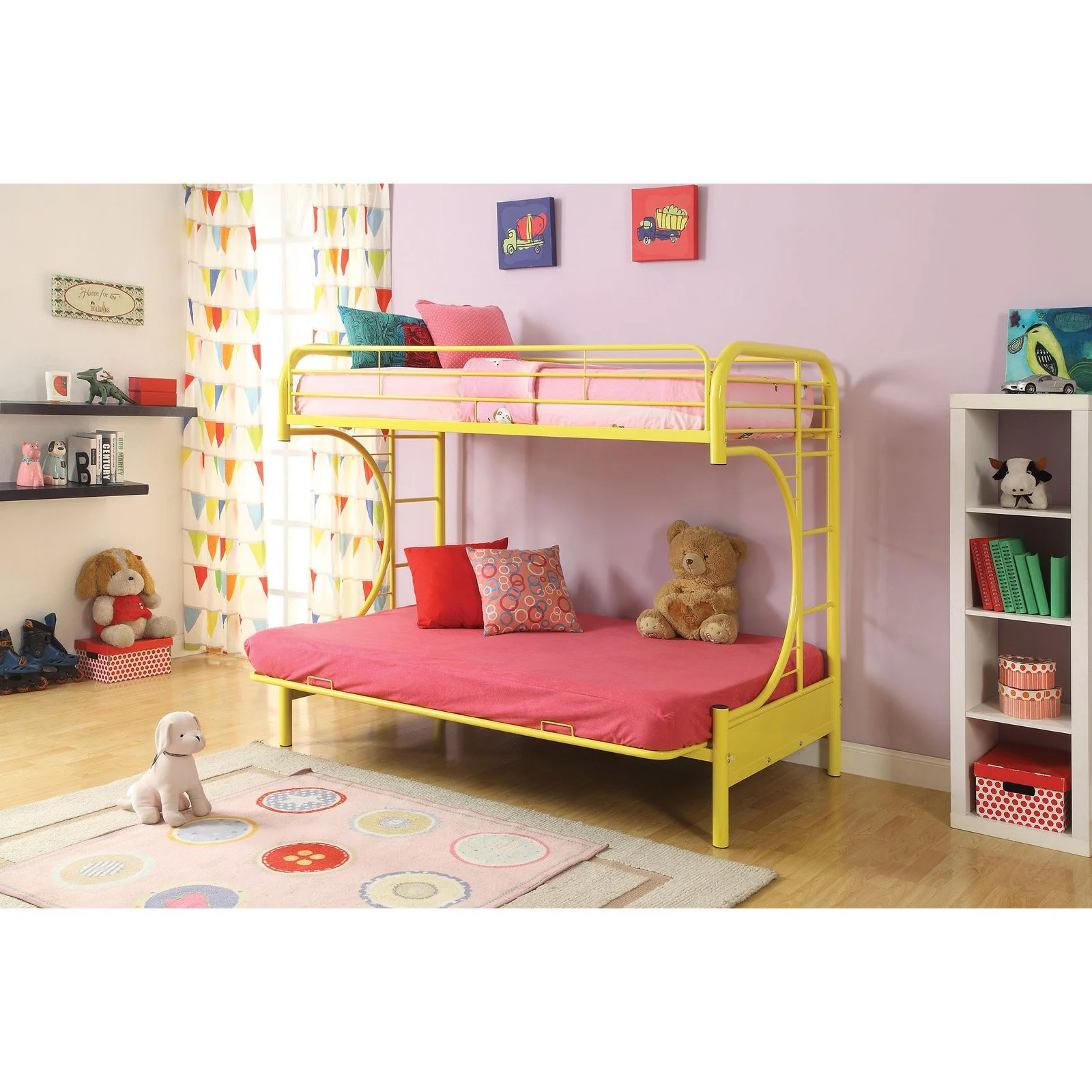 Acme Furniture Eclipse Twin over Full and Futon Bunk Bed in Navy