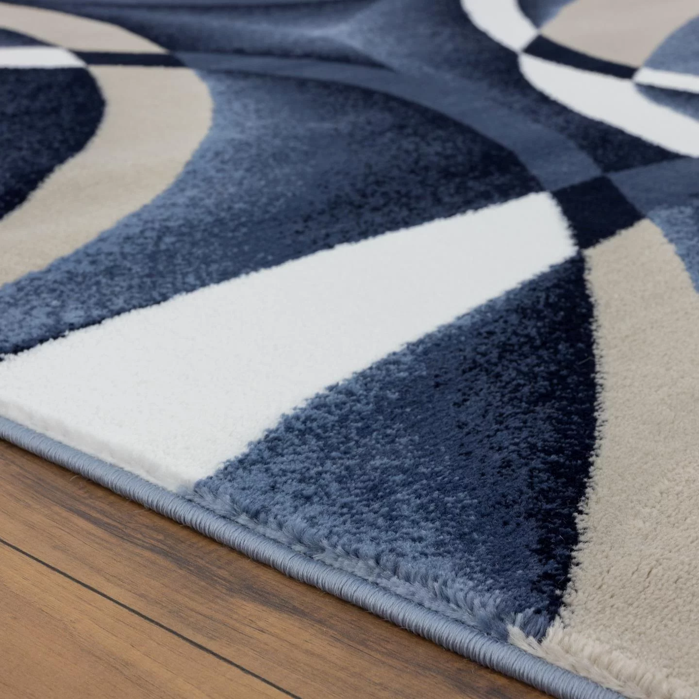 Luxe Weavers Navy Modern Abstract Area Rug 5x7 Geometric Living Room Carpet