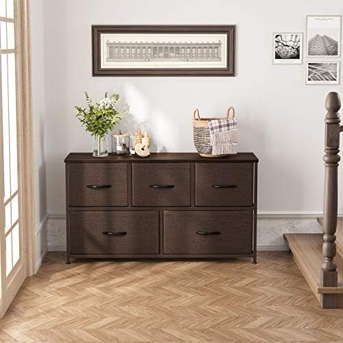 NLIBOOMLife Dresser  5-2 Drawer Chest- DI (Brown  Small)