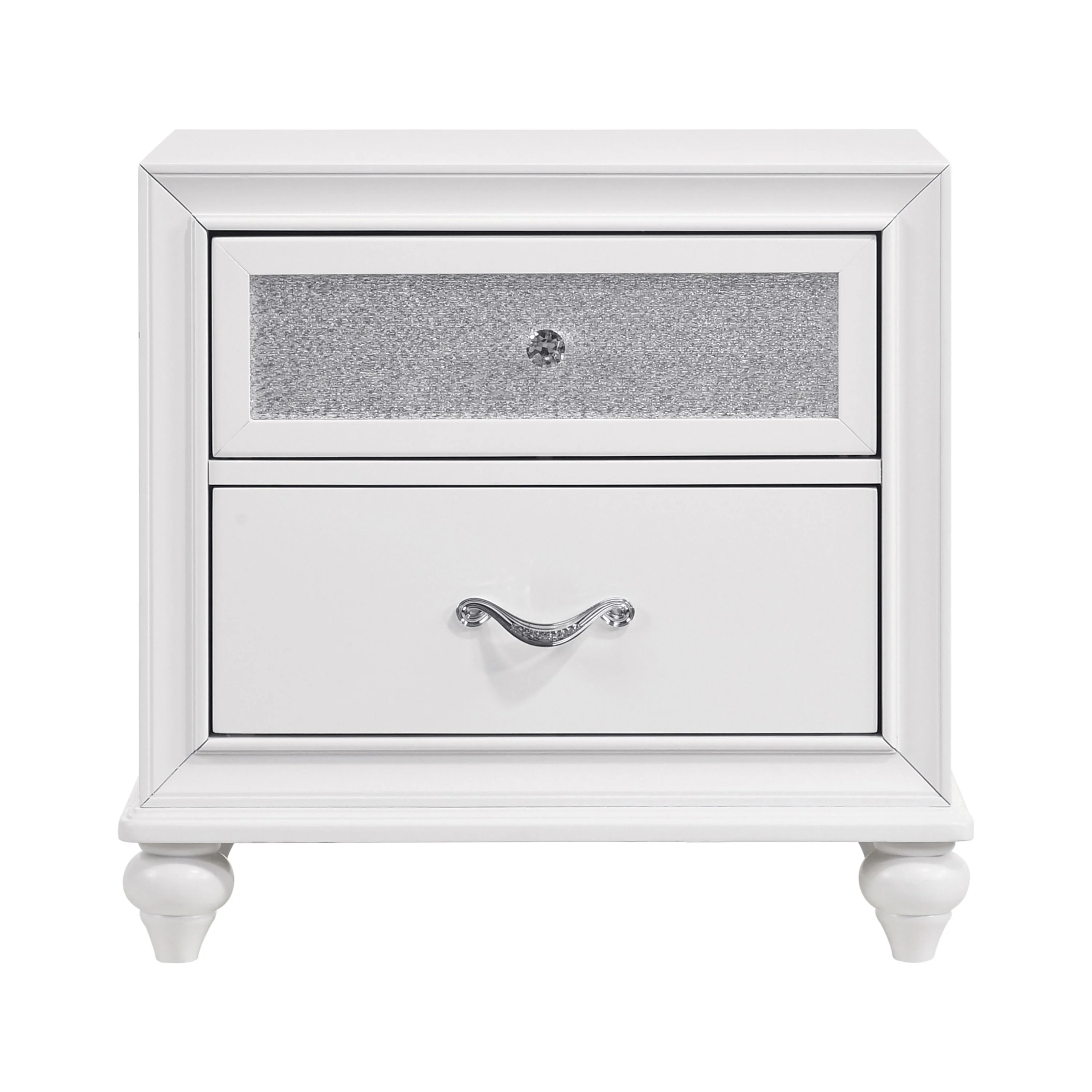 Barzini 2-drawer Nightstand White