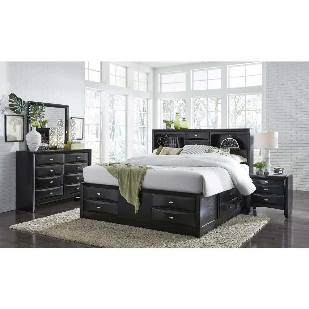Global Furniture USA Linda Black Nightstand