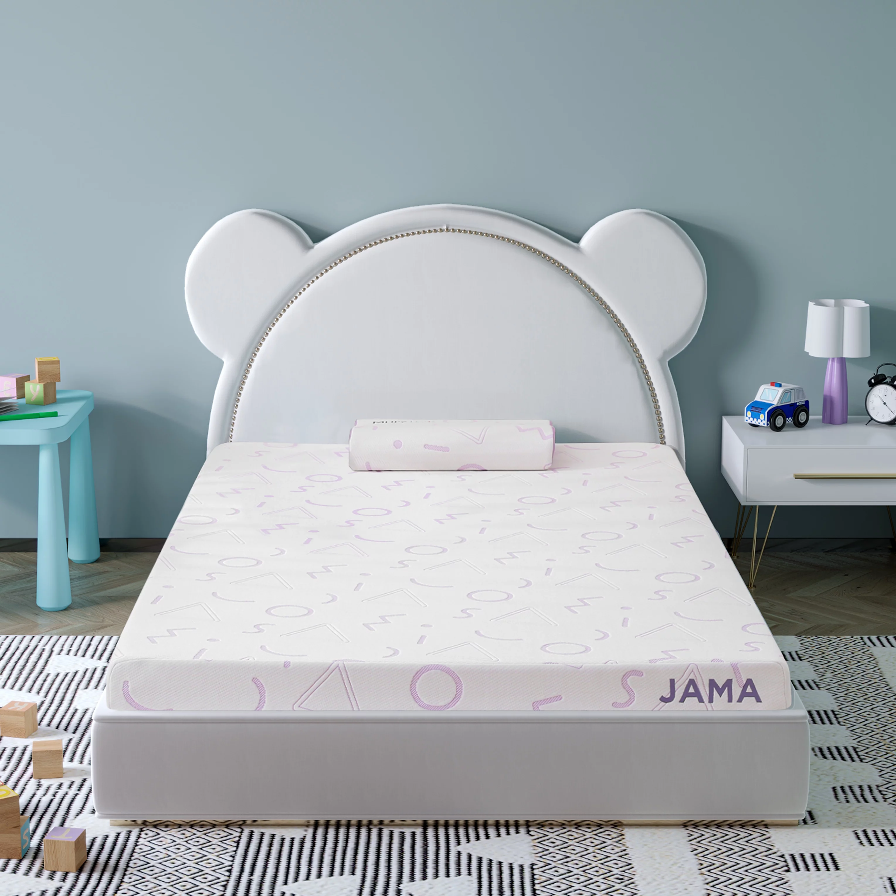 MLILY JAMA 5 Inch Memory Foam Mattress, Full Mattress for Kids in a Box, Medium Firm, Purple