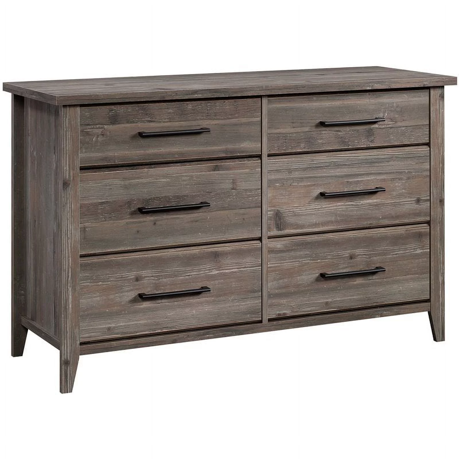 Pemberly Row Engineered Wood 6-Drawer Bedroom Dresser in Pebble Pine
