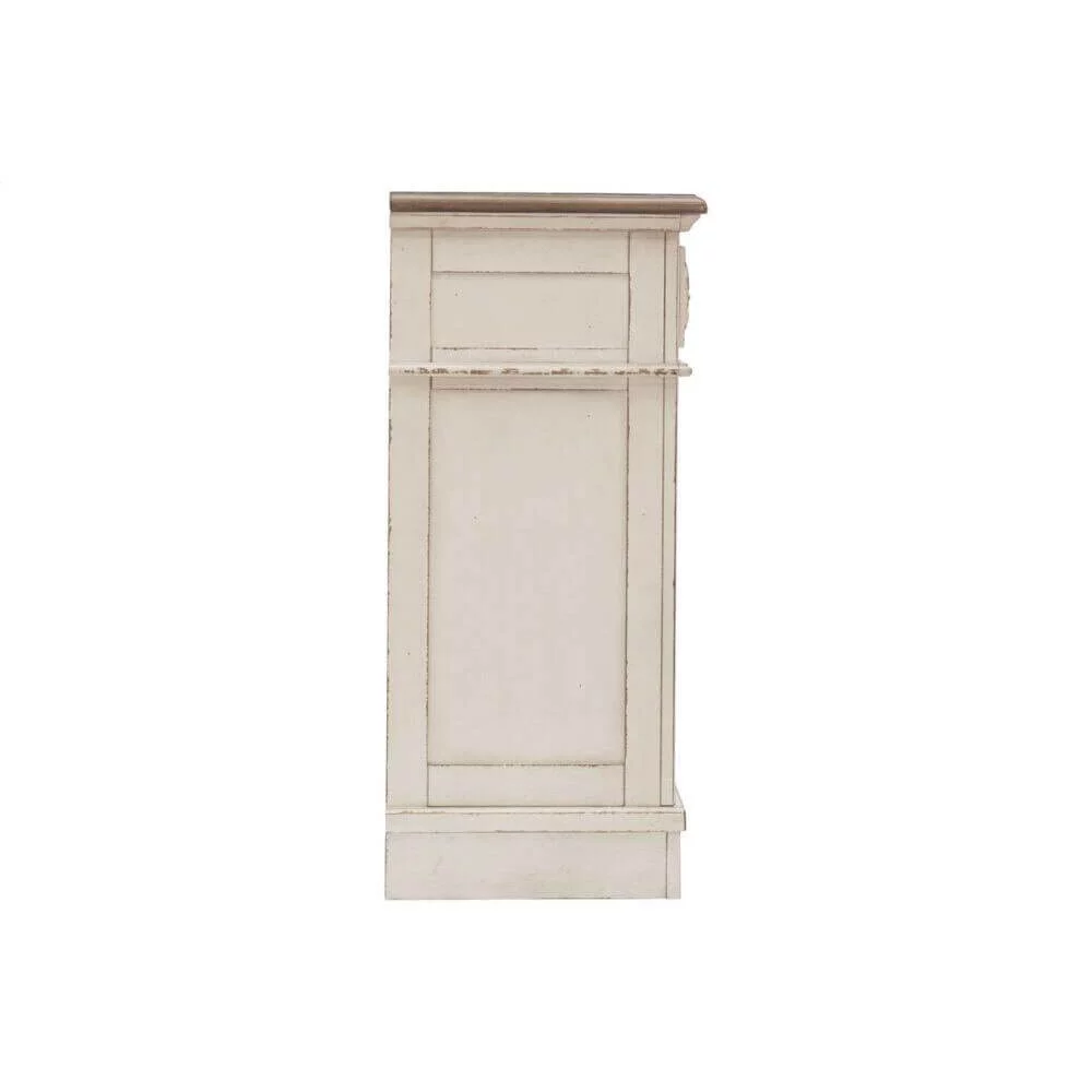 Ashley Realyn 7 Drawer Dresser in Chipped White and Brown