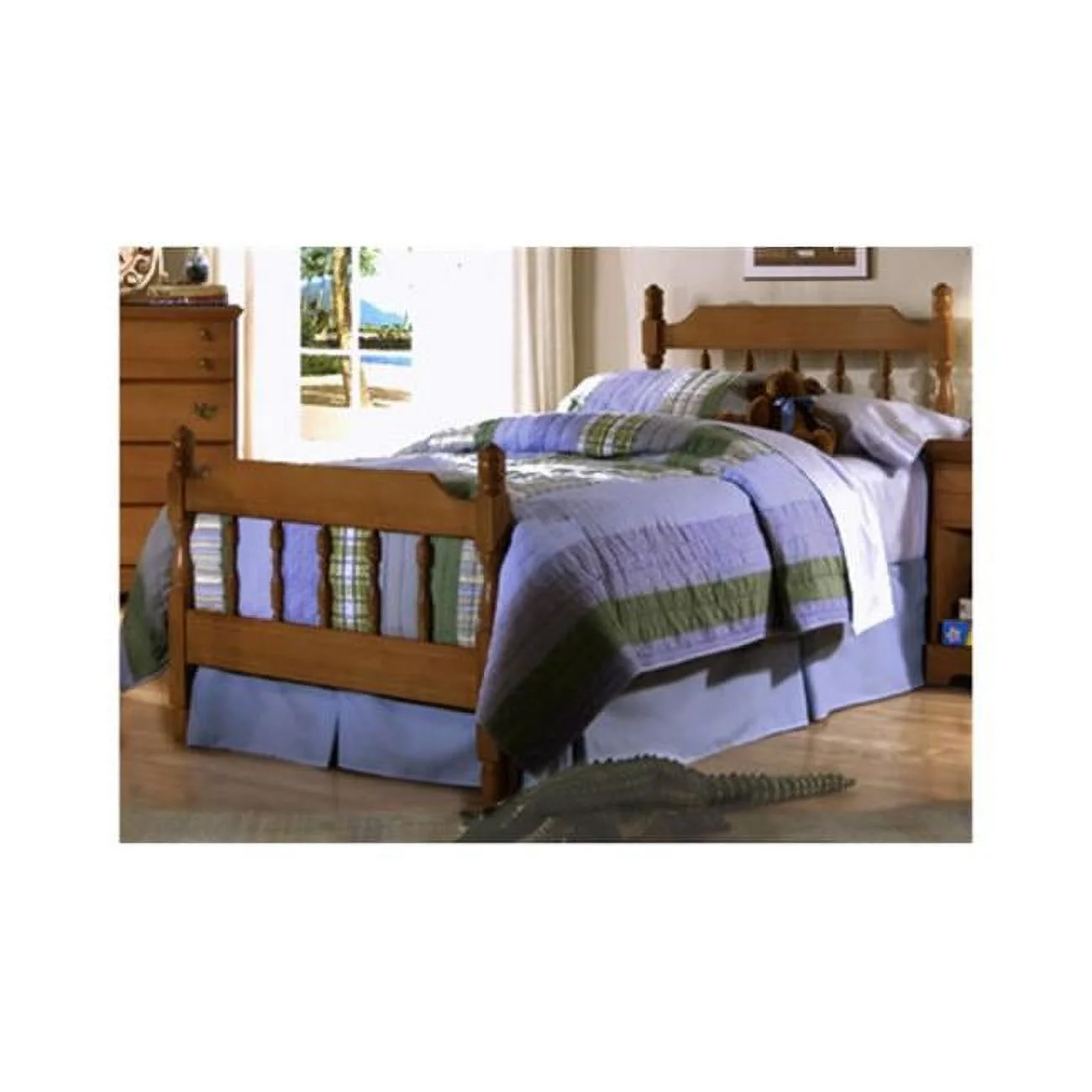Carolina Furniture Works 187330 Headboard - Spindle 3-3 - Traditional Cherry