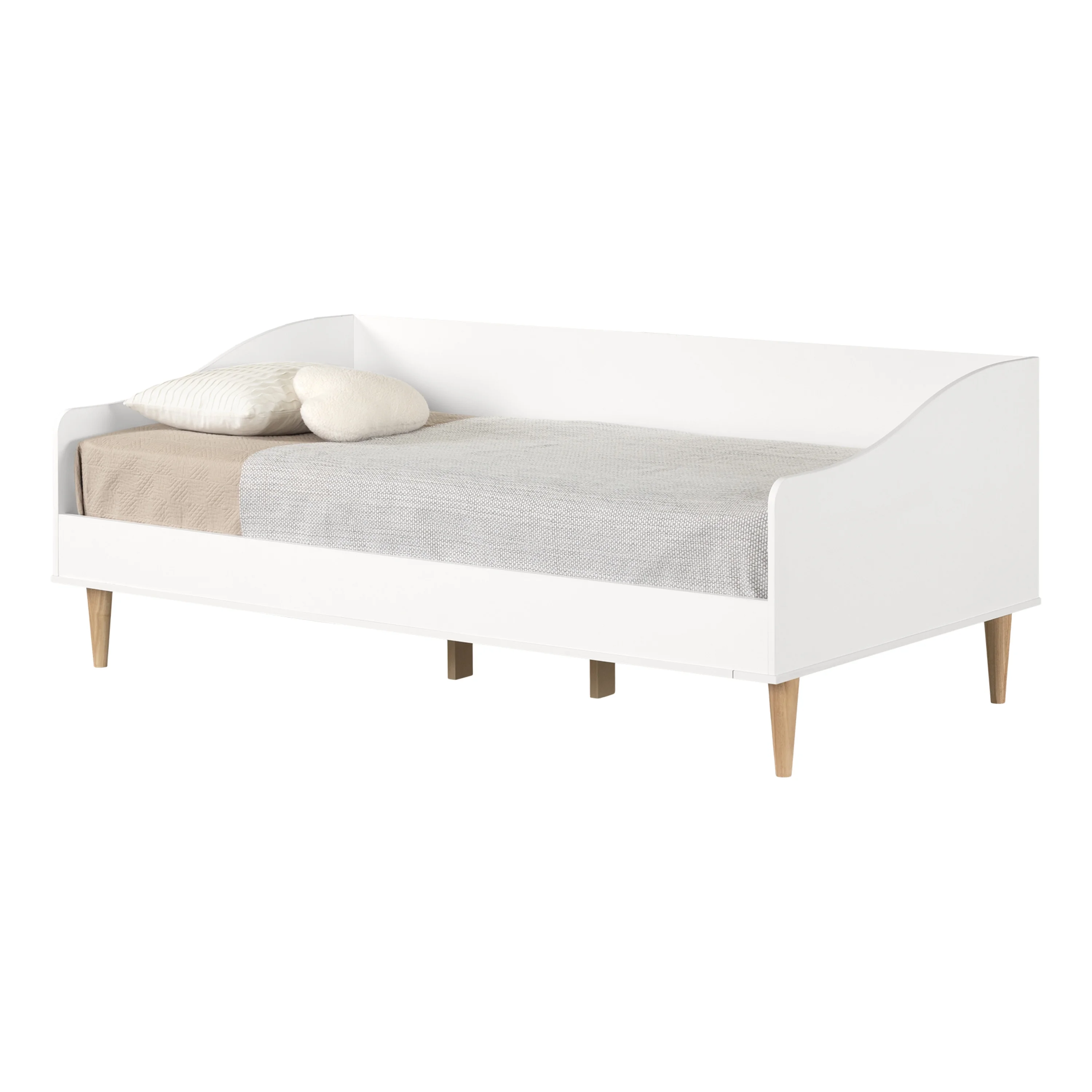 South Shore Cotton Candy, Bohemian Harmony Bed, Twin White