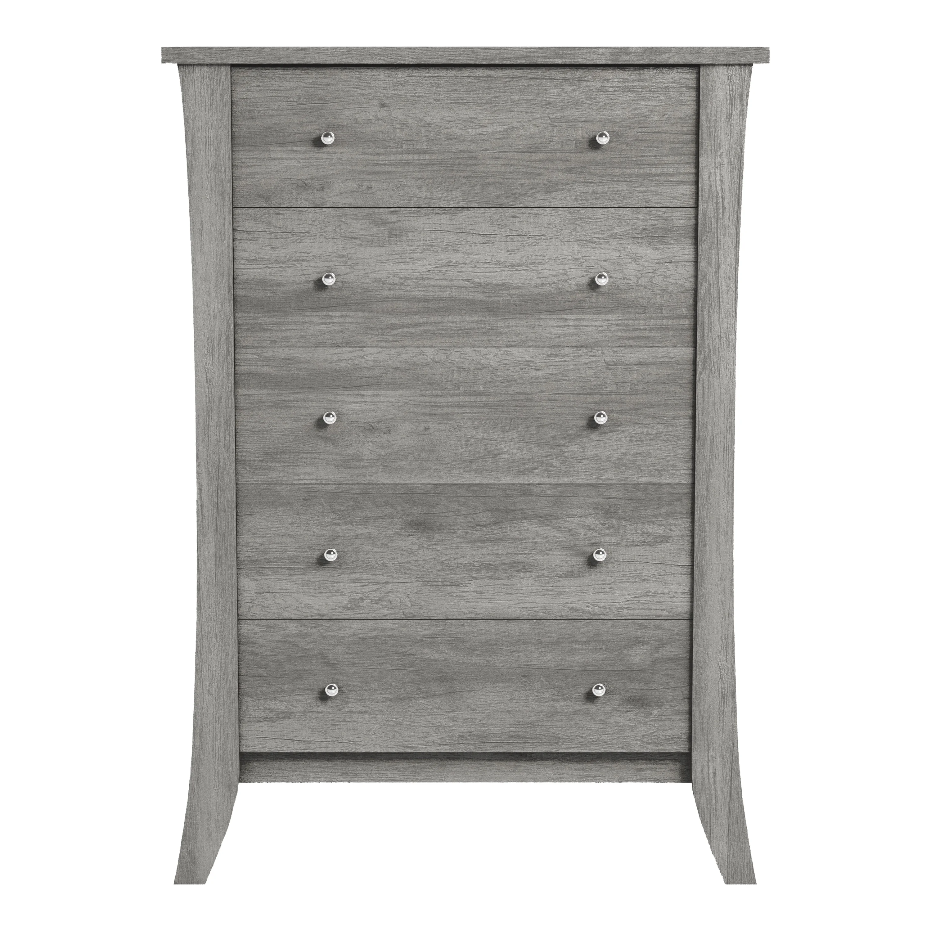 Quake Indoor 5-Drawer Wood Vintage Gray Oak Chest for Bedroom by Furniture of America