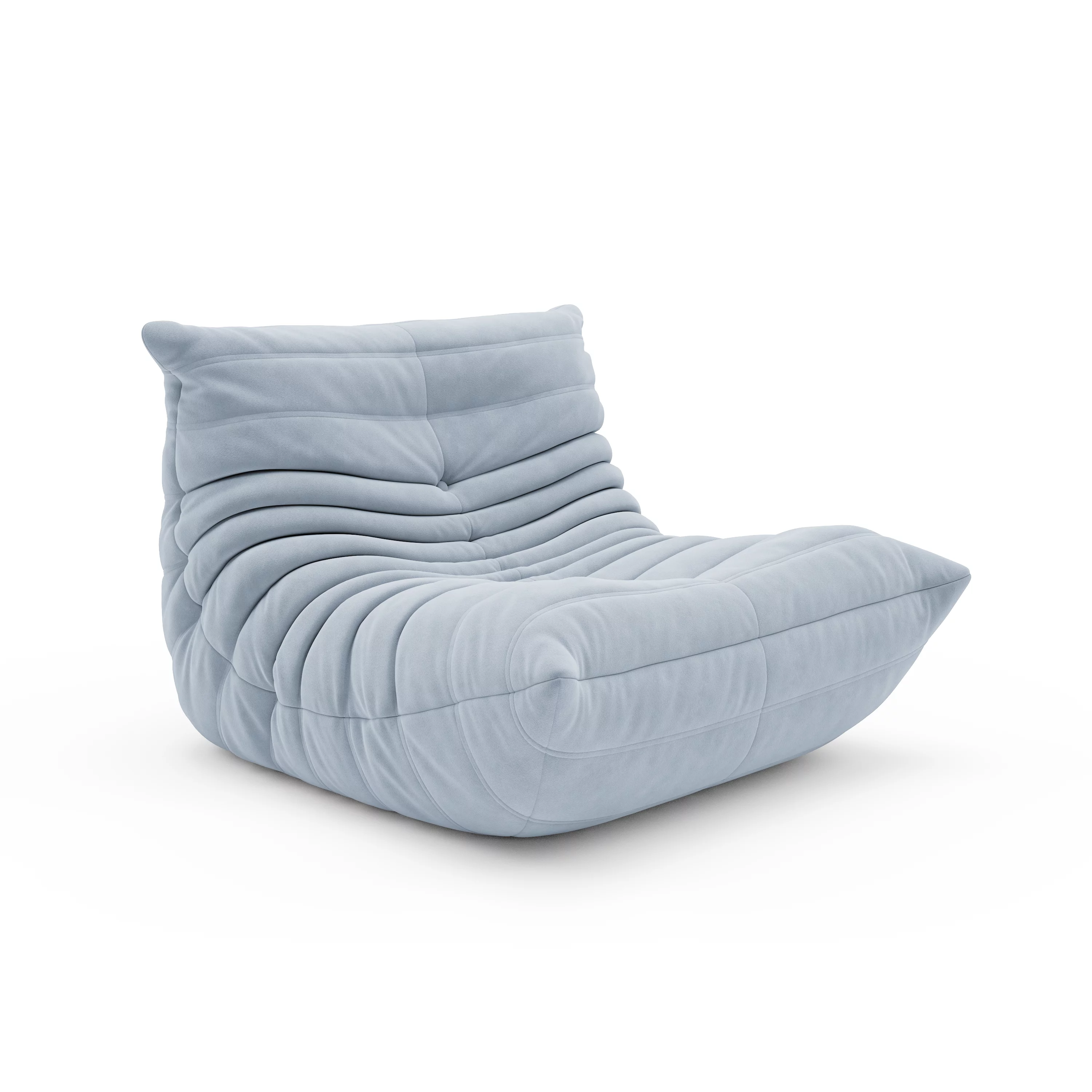 Suede Fireside Chair Lazy Floor Sofa Soft Foam Gaming Chair Couch Bean Bag Chair for Living Room Bedroom Salon Office,Blue