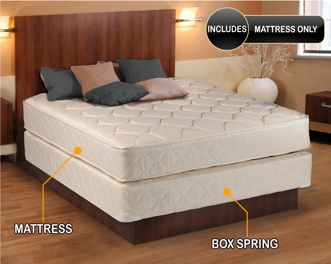 Dream Sleep Comfort Classic 2-Sided Gentle Firm Twin XL Mattress Only with Mattress Cover Protector Included - Orthopedic, High Density Foam, Long Lasting by Dream Solutions USA