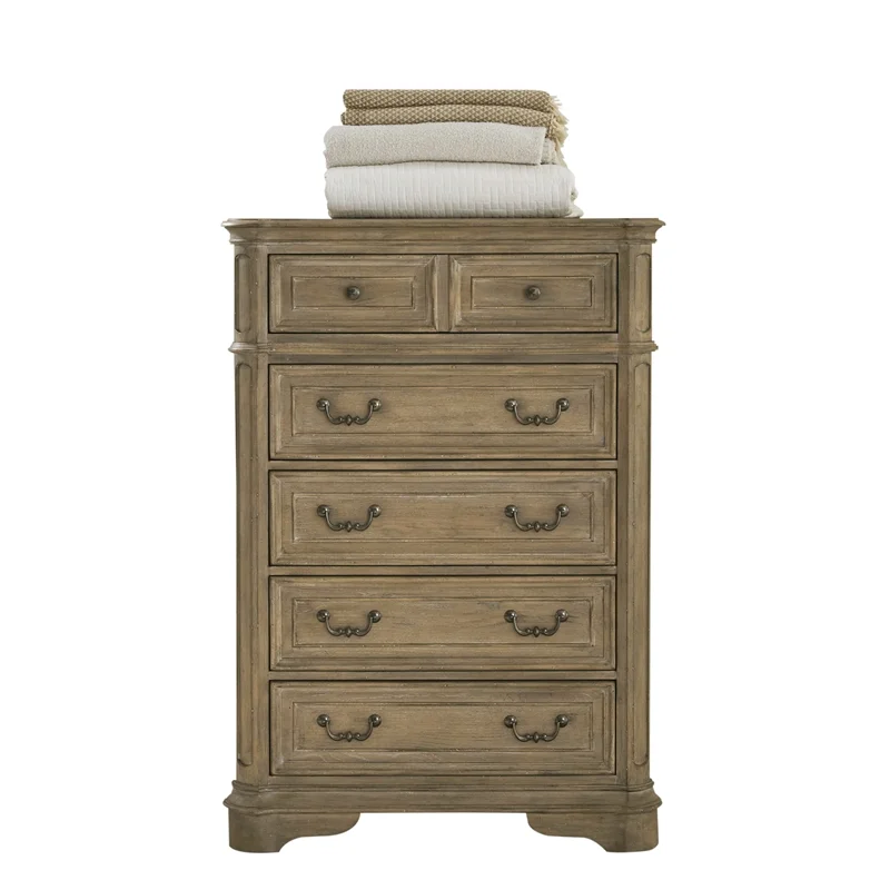 Magnolia Manor 5 Drawer Chest in Weathered Bisque