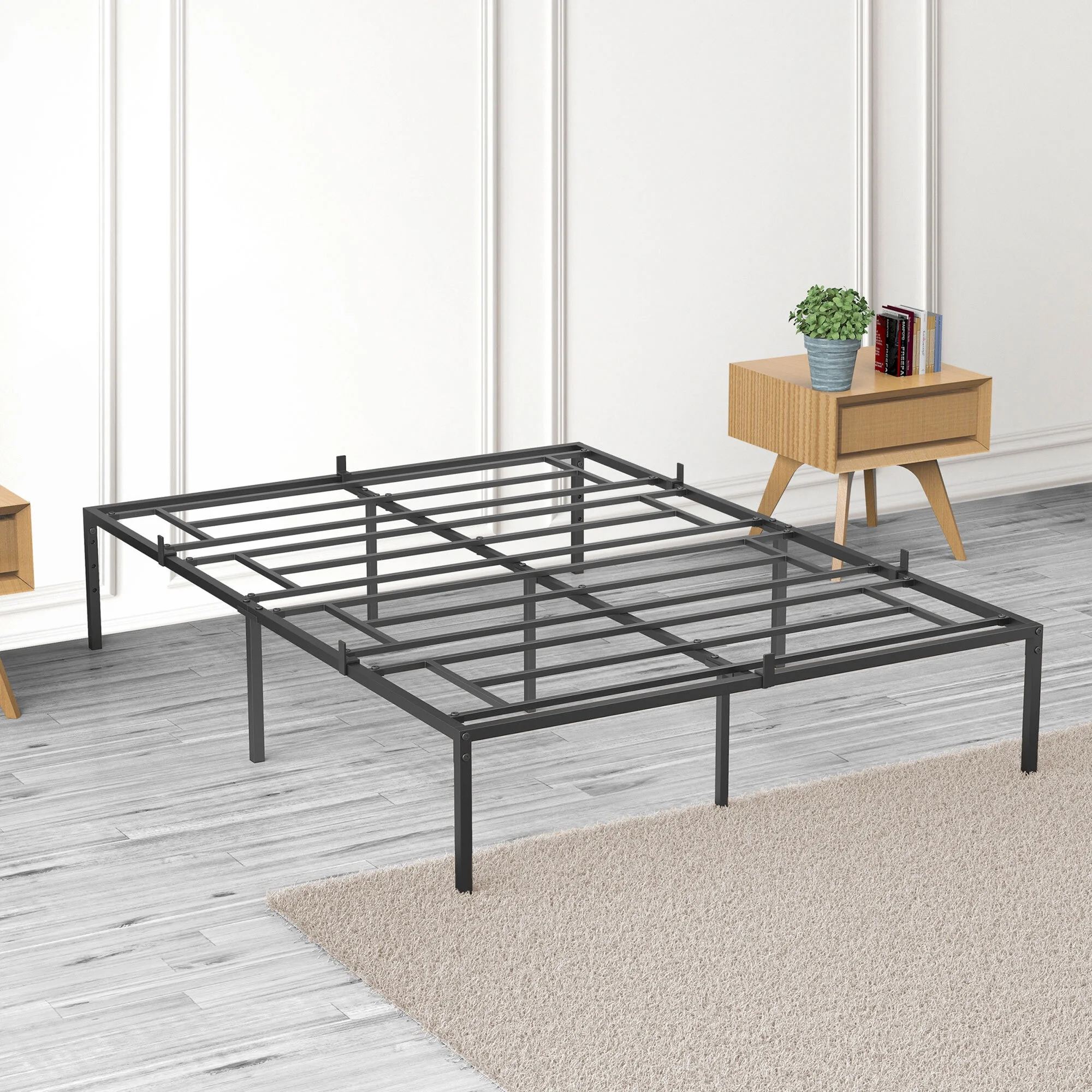 GAOMON Full Bed Frames No Box Spring Needed, 14 Inch Black Metal Full Bed Frame, Noise Free, Easy Assembly(Full)